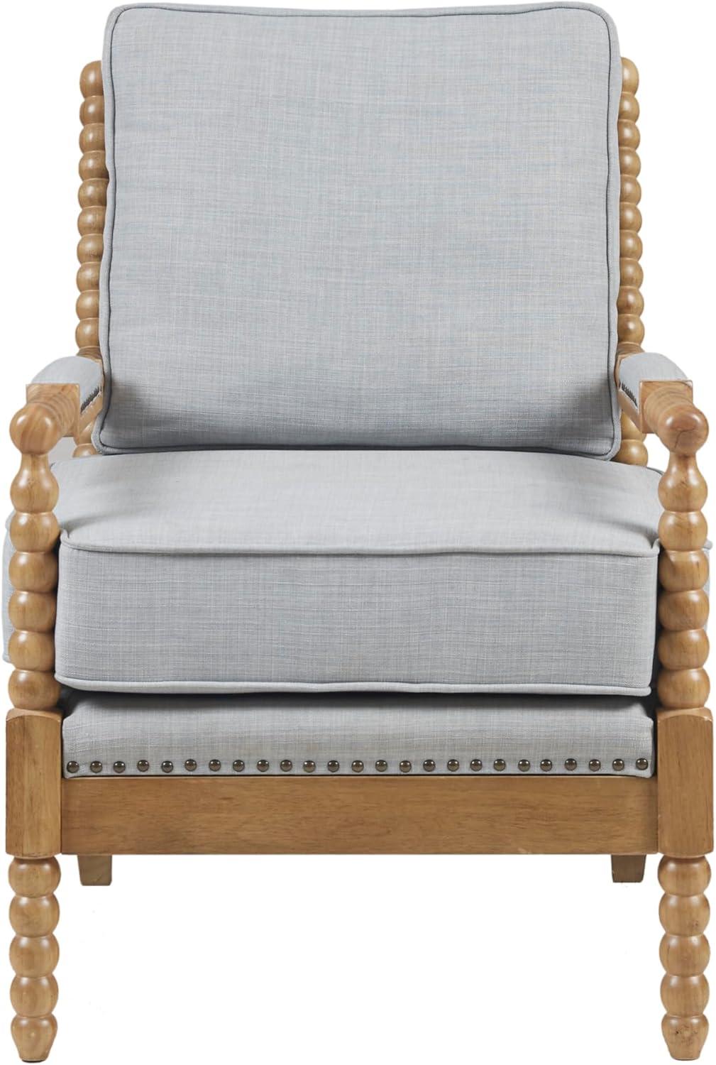 Madison Park Lyla Accent Chair Beige: Upholstered, Plywood Frame, Removable Cushions