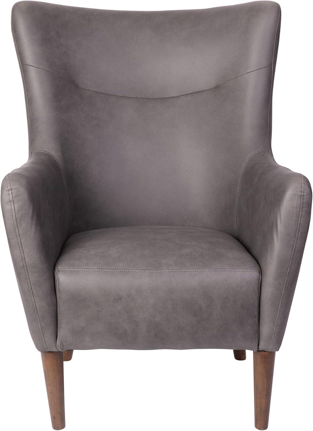 Flash Furniture Connor Traditional Wingback Accent Chair, Commercial Grade Faux Leather Upholstery and Wooden Frame and Legs