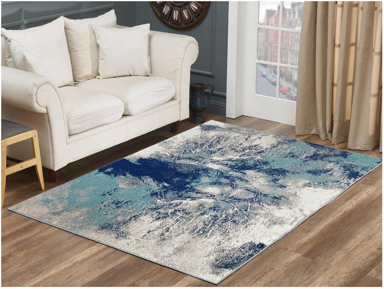 Luxe Weavers Abstract Color Splash Modern Area Rug