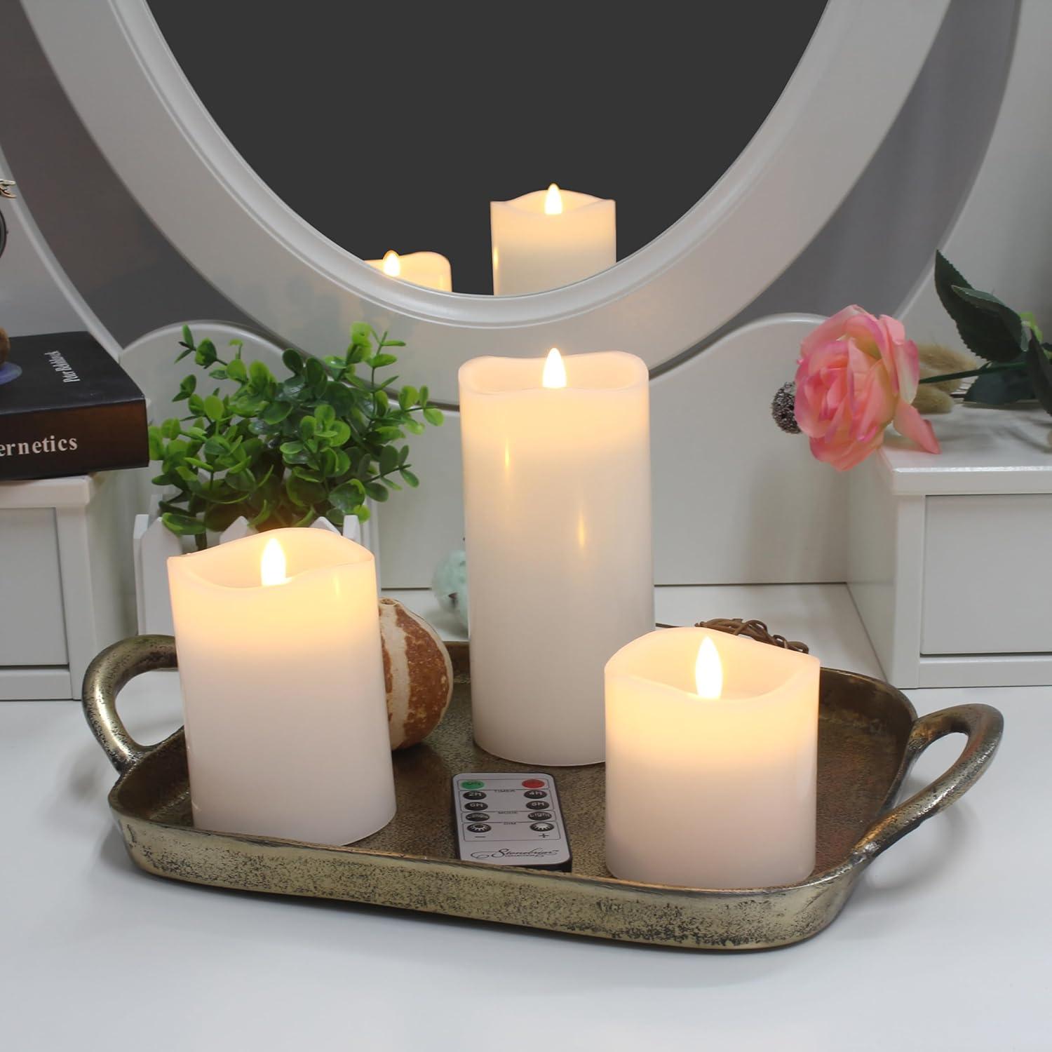 Stonebriar Unscented Flameless Pillar Candle