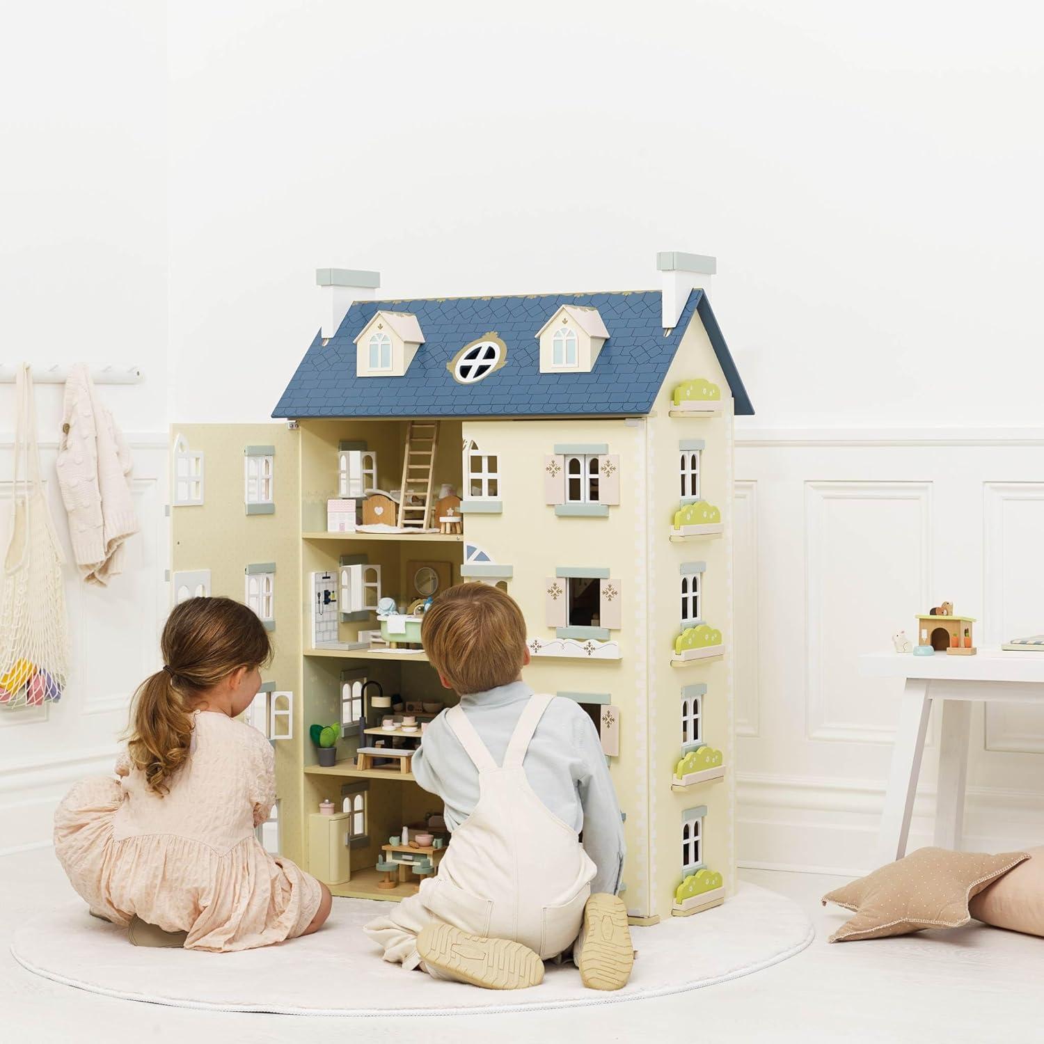 Le Toy Van - Palace House Large Wooden Doll House | Great As a Gift | 5 Storey Wooden Dolls House Play Set - Suitable for Ages 3+