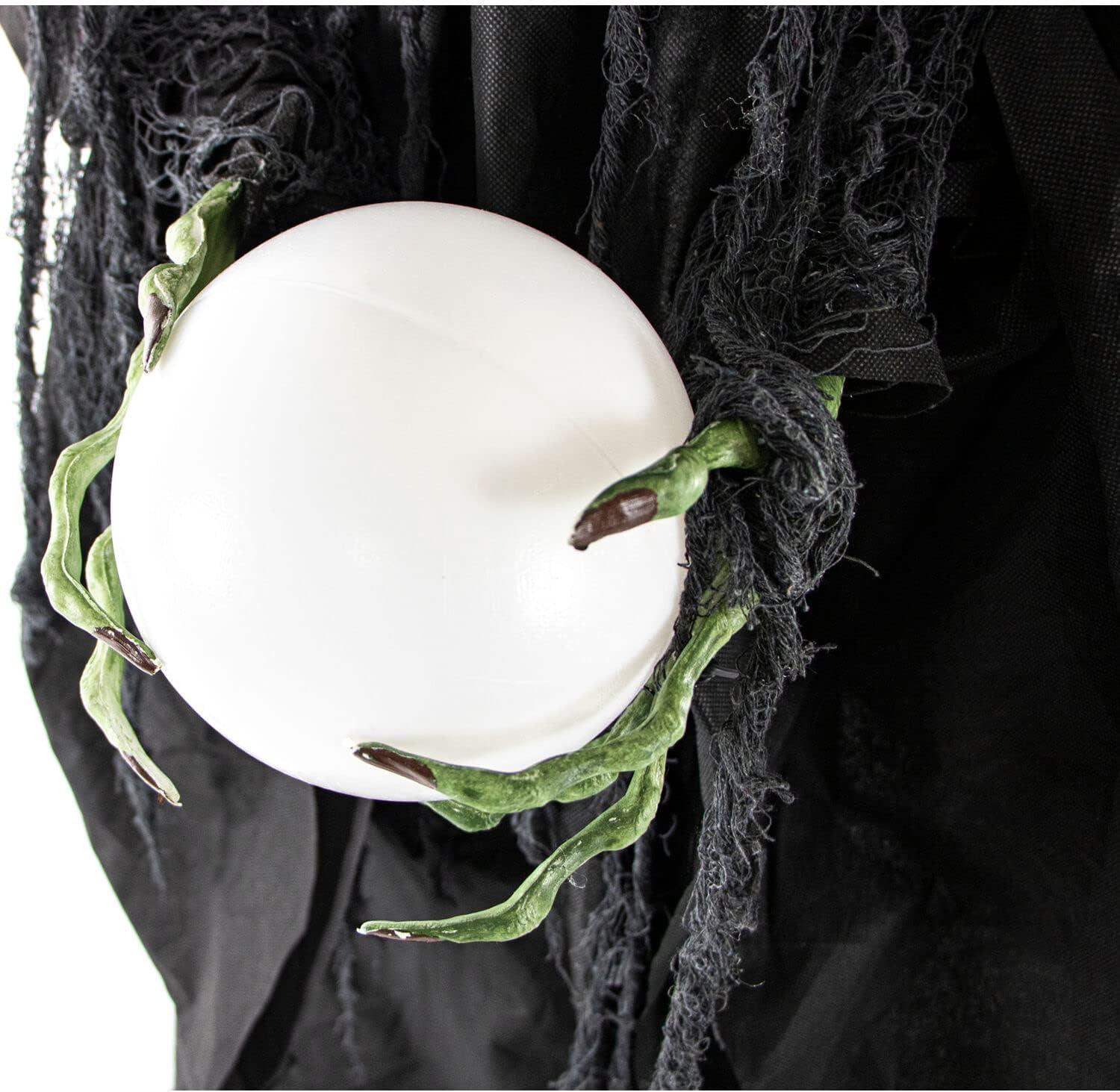 Haunted Hill Farm Lifesize Witch Prop with Lights and Sound, Indoor/Covered Outdoor Halloween Decoration