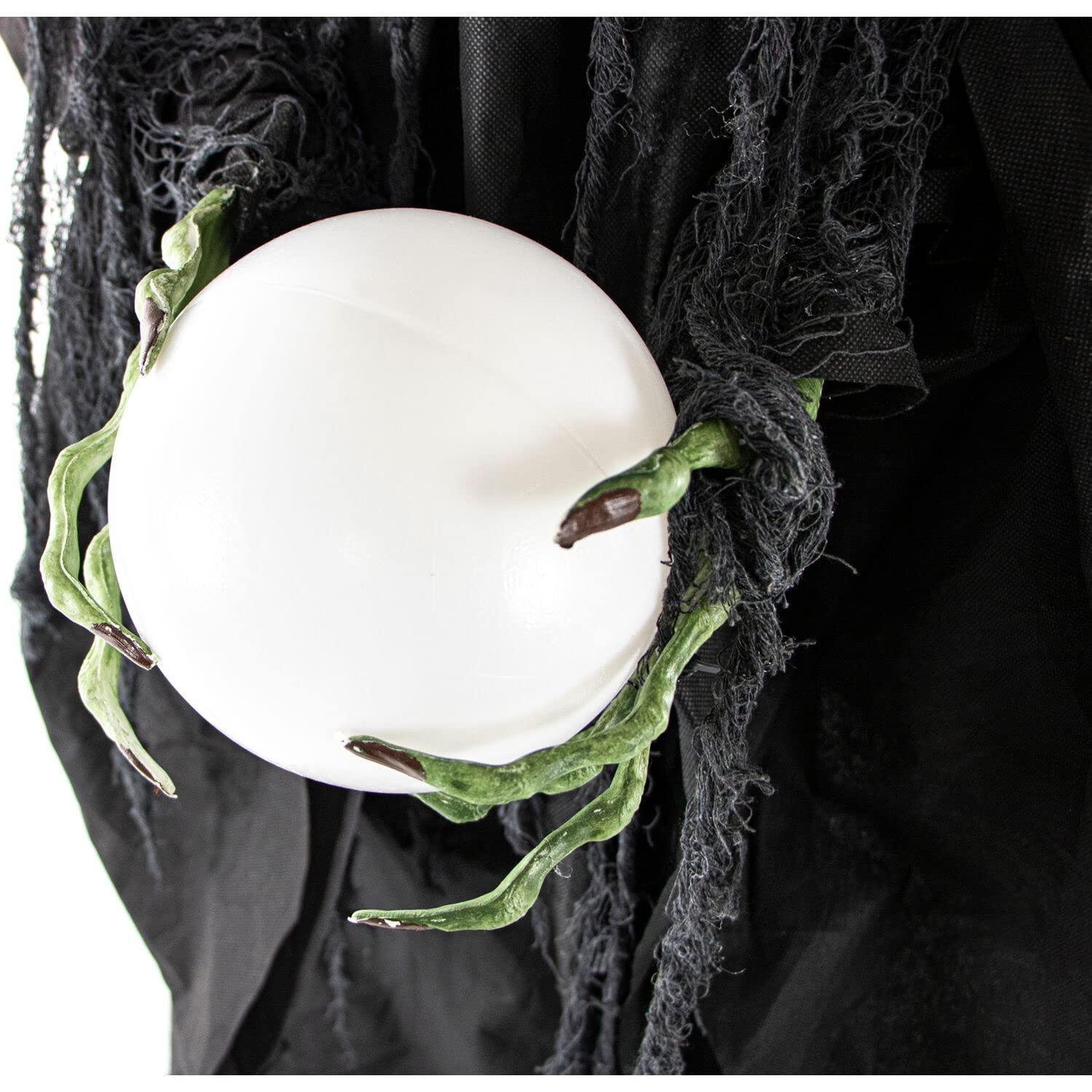 Haunted Hill Farm Lifesize Witch Prop with Lights and Sound, Indoor/Covered Outdoor Halloween Decoration