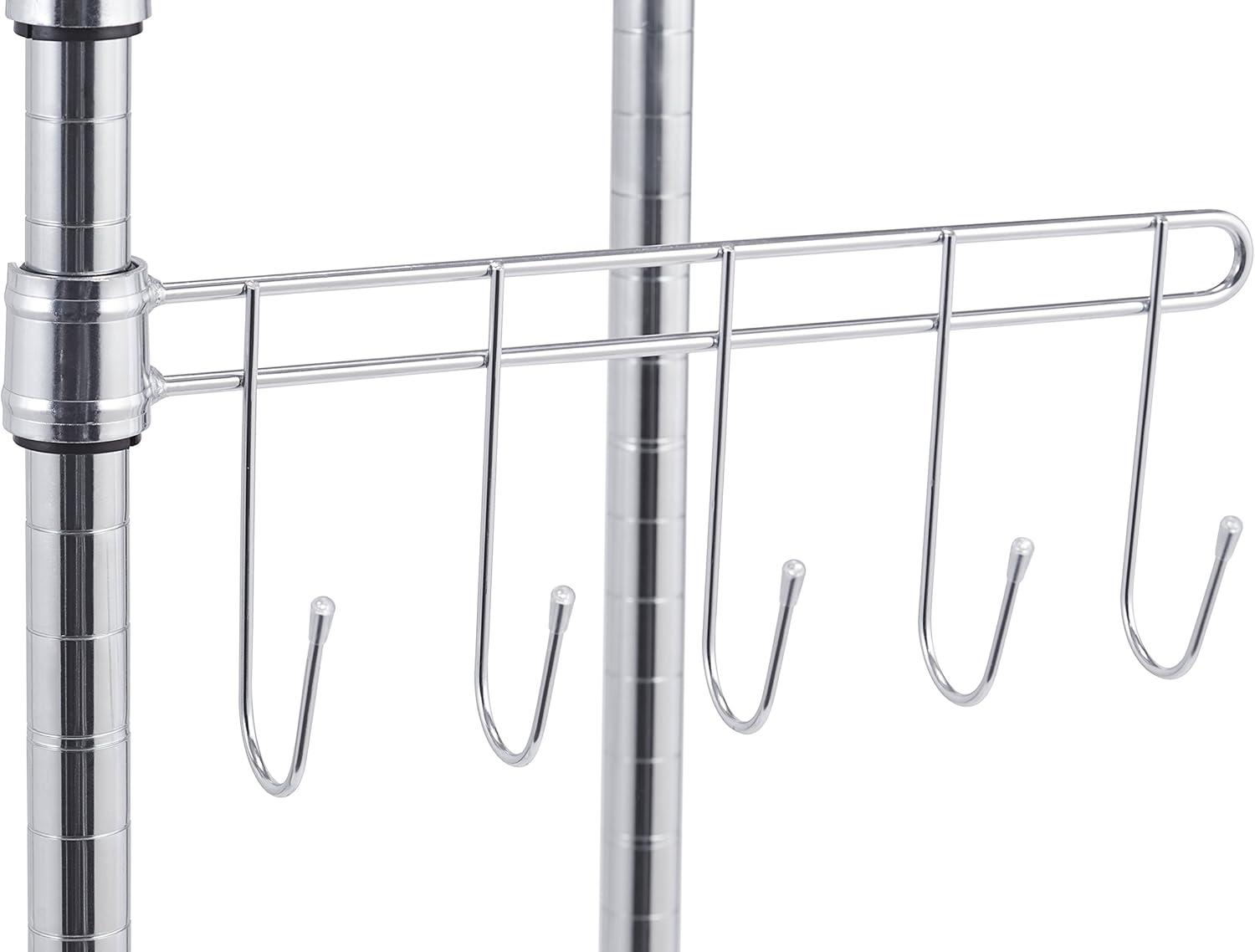 Chrome Wire Free-Standing Closet with Adjustable Shelves