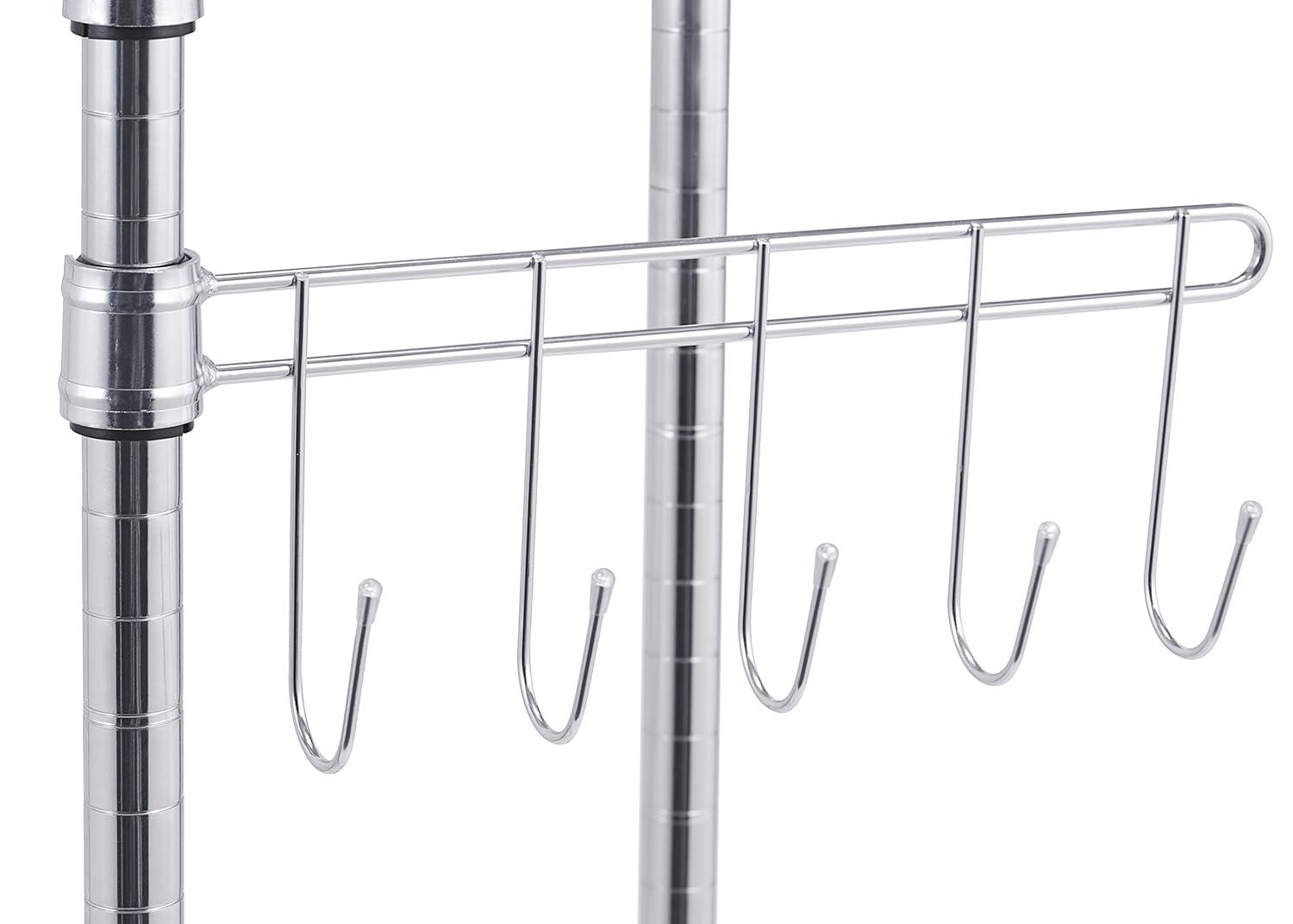Chrome Wire Free-Standing Closet with Adjustable Shelves