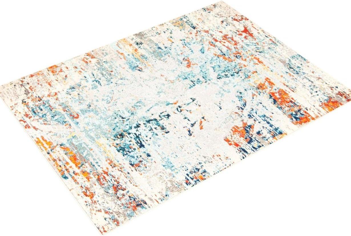 Madison MAD478 Power Loomed Indoor Area Rug - Cream/Orange - 8'x10' - Safavieh