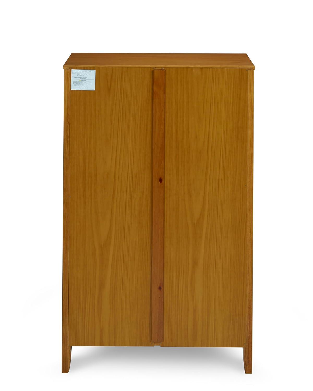 Camaflexi 48” Shaker Style 4-Shelf Wooden Bookcase Closed Back Storage Shelf, Brown