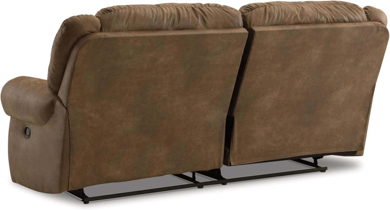 Boothbay Brown Faux Leather Manual Reclining Sofa