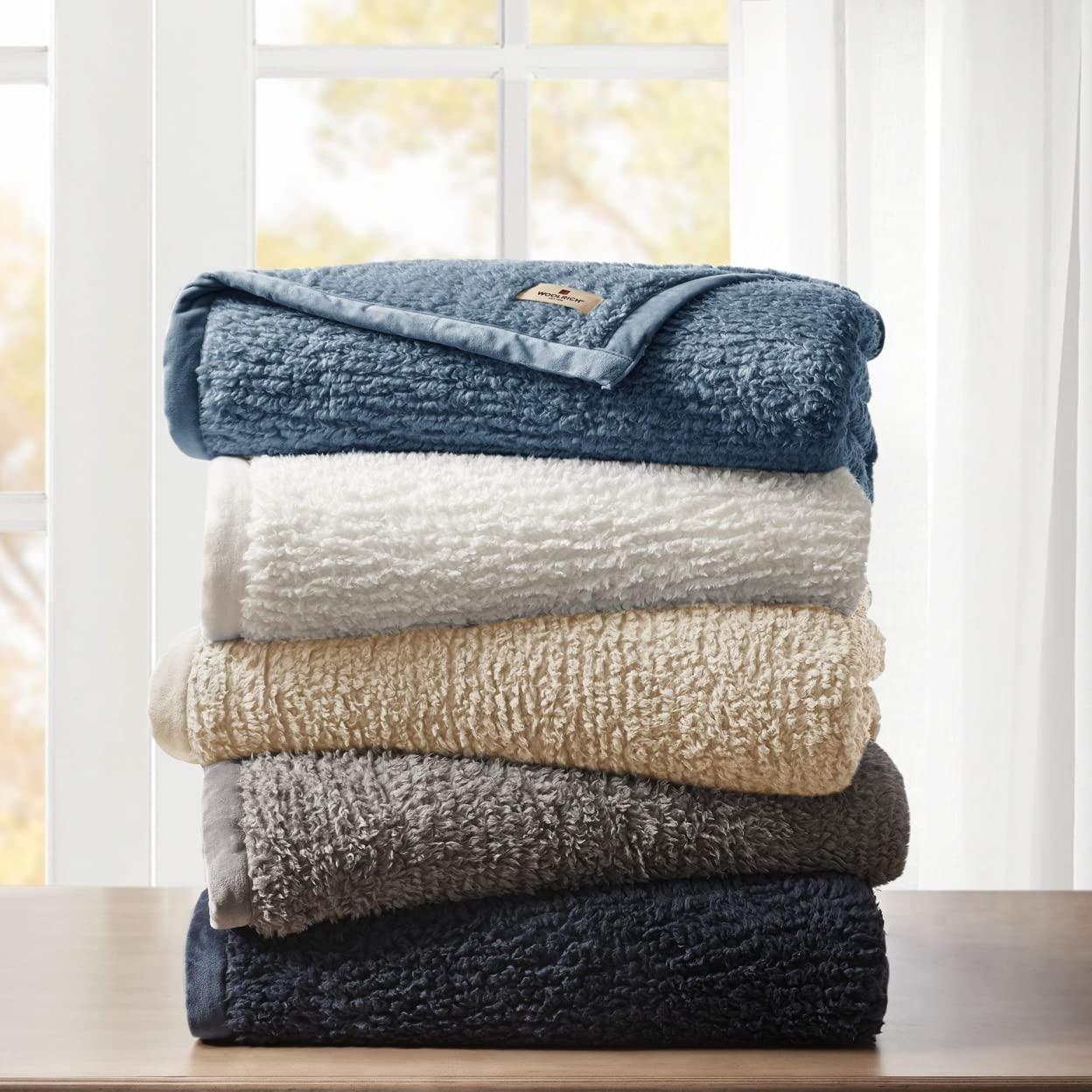 King Burlington Berber Bed Blanket Gray