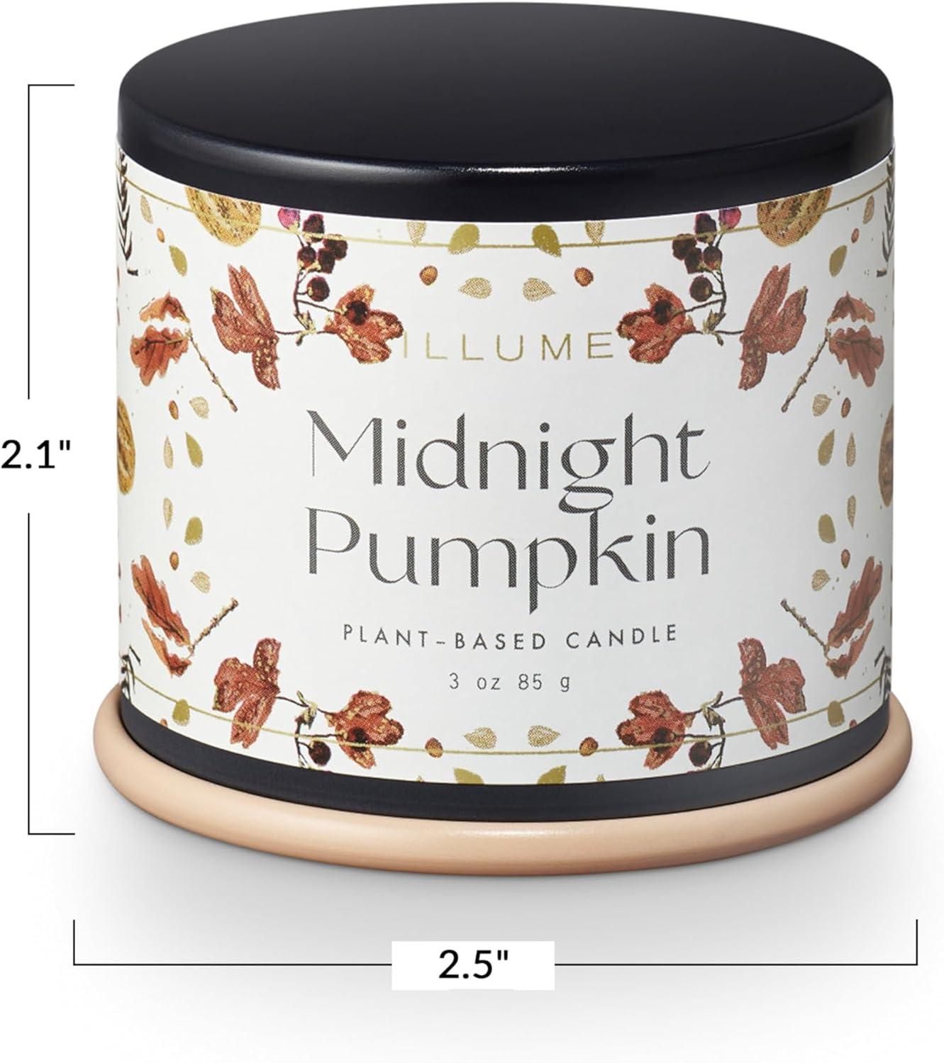 Midnight Pumpkin Scented Black Tin Candle, 3 oz