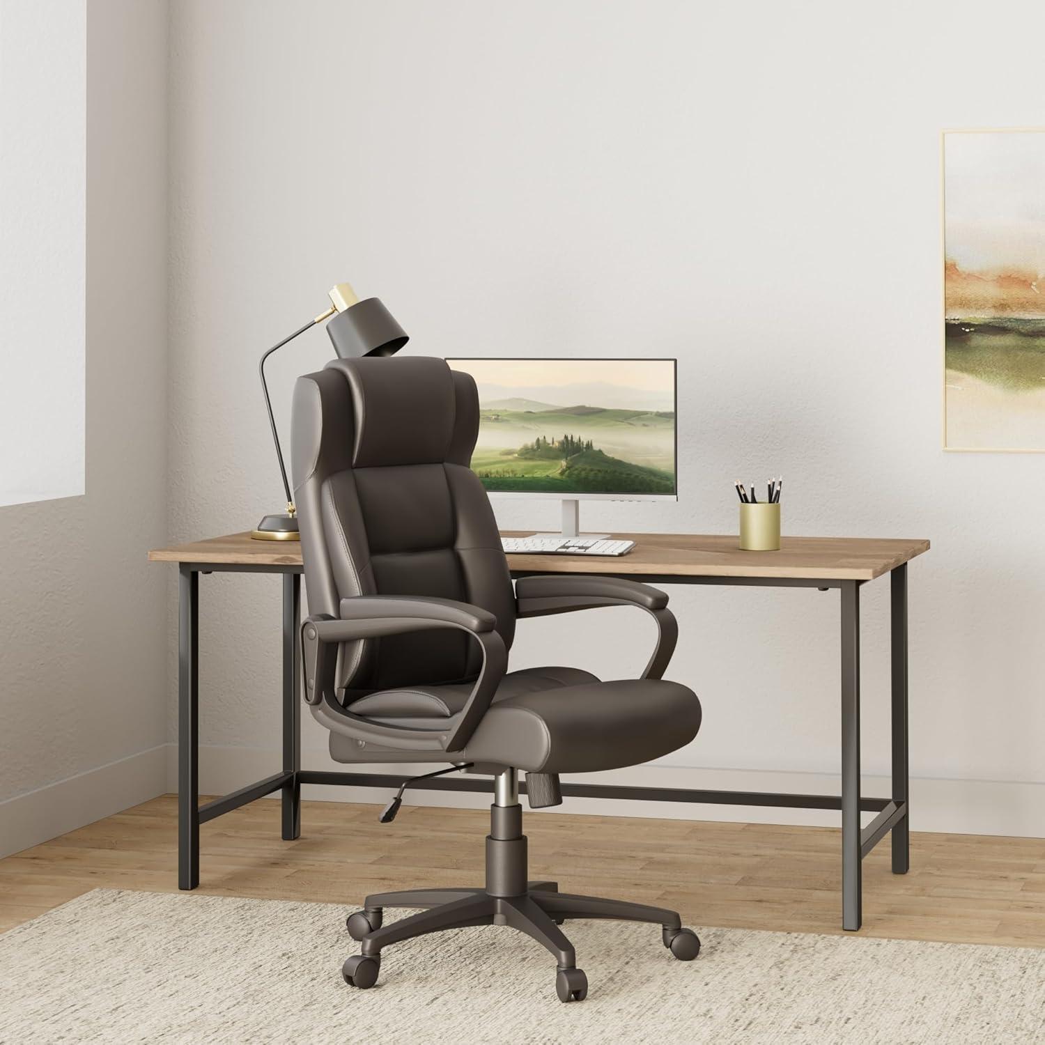 Inbox Zero Onetta High-Back Leather Executive Chair