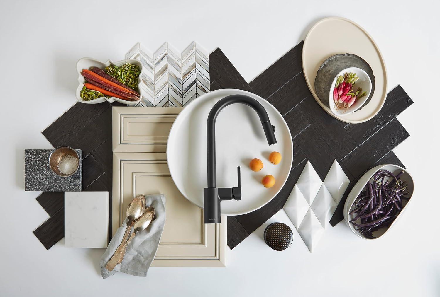 Moen Align One Handle Modern Kitchen Pulldown Faucet with Reflex and Power Clean Technology