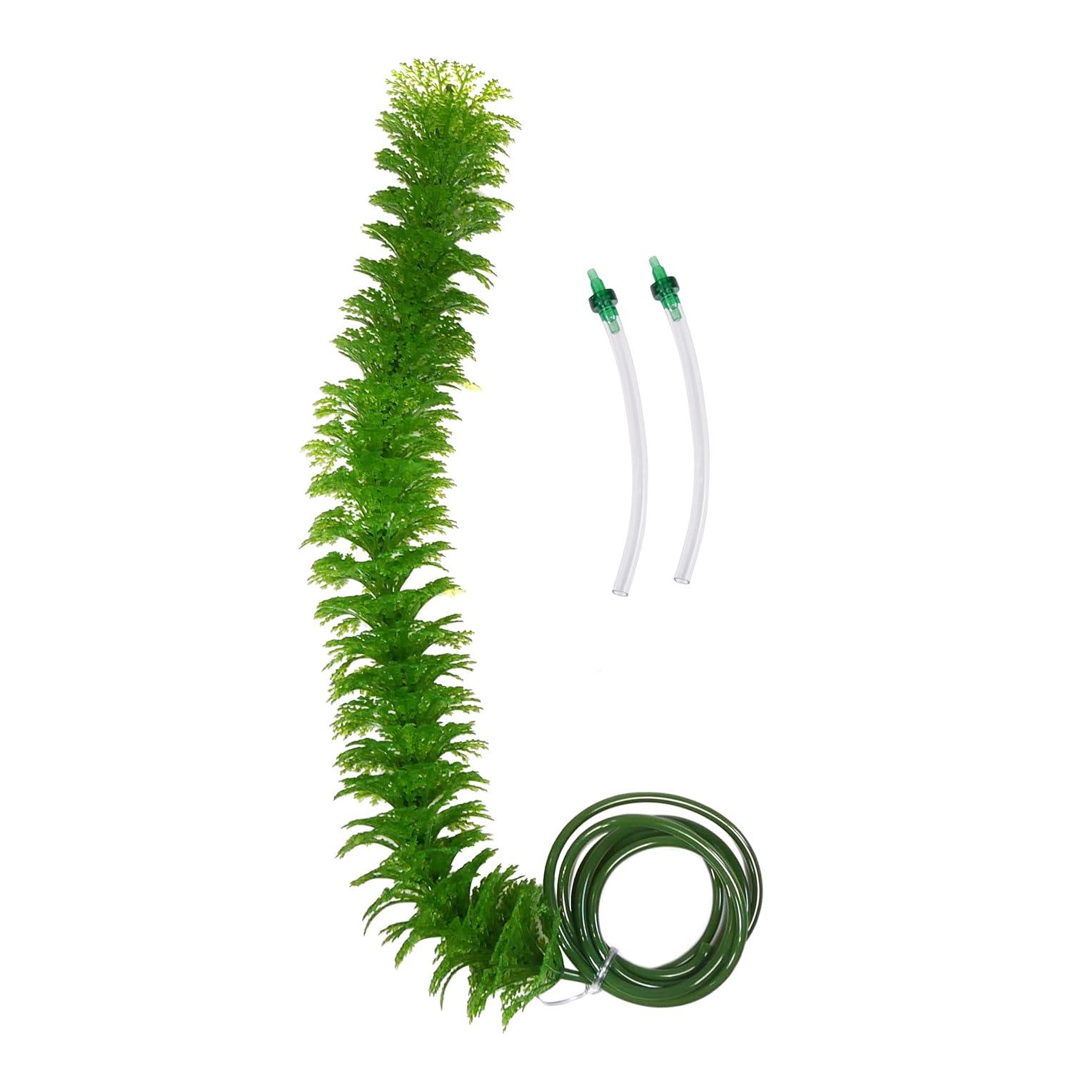 Penn-Plax Decorative Green Plastic Plants Surround Airline Tubing for Aquarium 60"Length - 1 Count