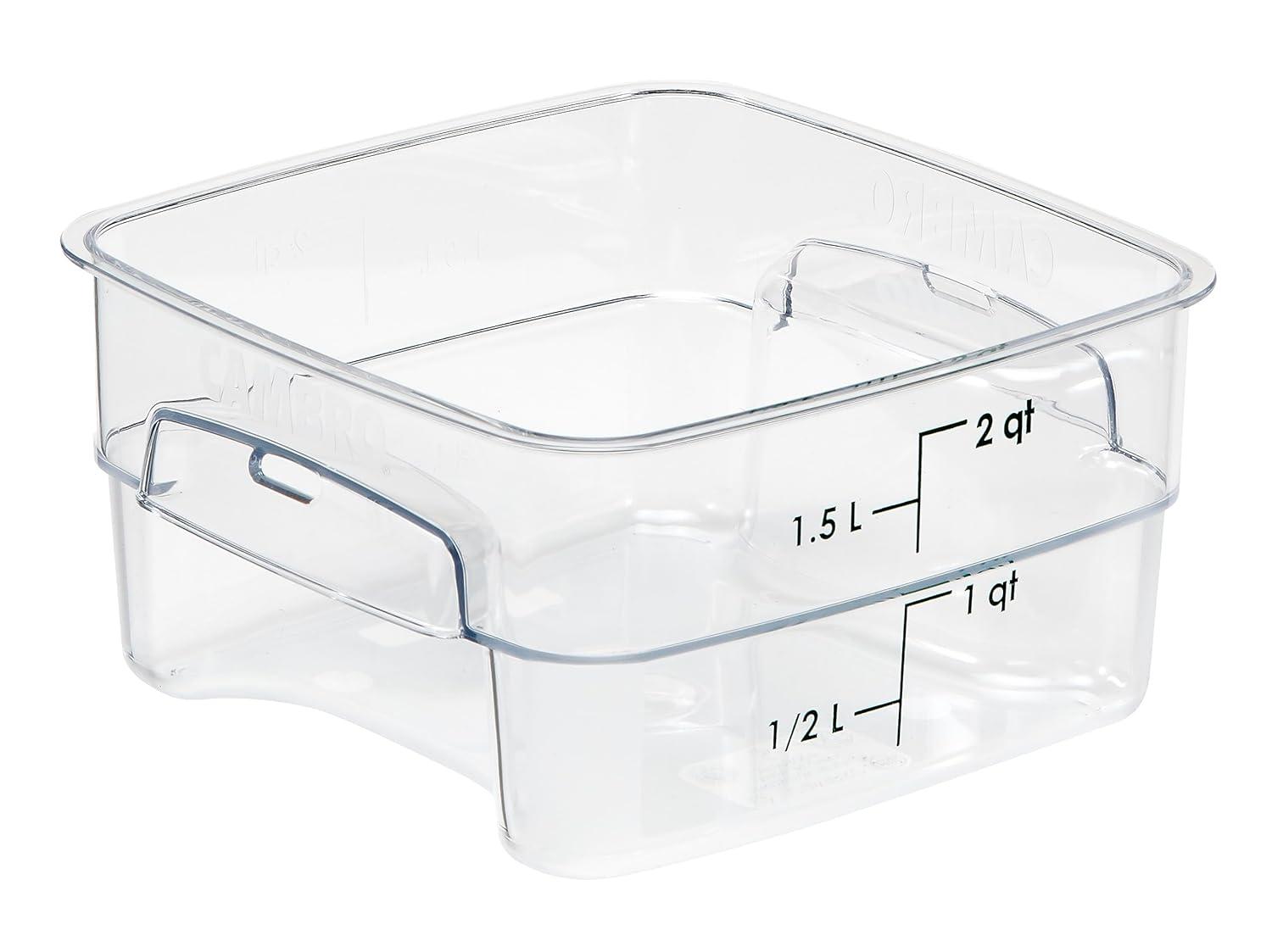 Clear 2 Qt Plastic Food Storage Container with Handles