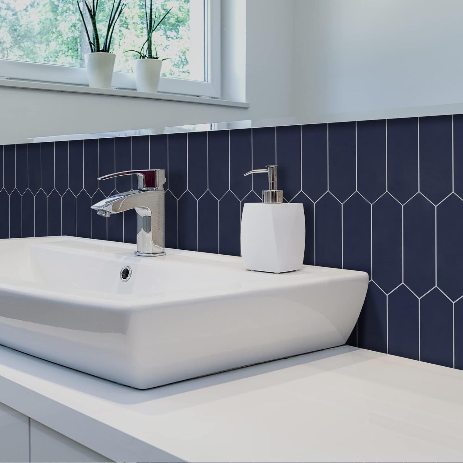 12" x 11.22" Stone Composite Peel & Stick Mosaic Tile