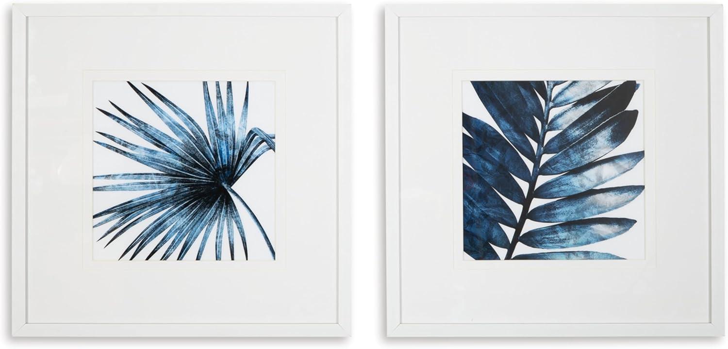 Signature Design by Ashley Contemporary Breelen Wall Art (Set of 2)  Blue/White