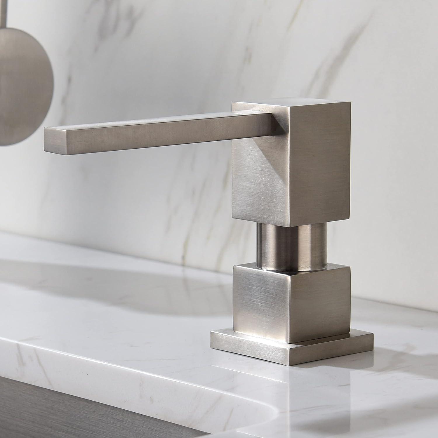 Brushed Nickel Modern Brass Kitchen Sink Soap Dispenser