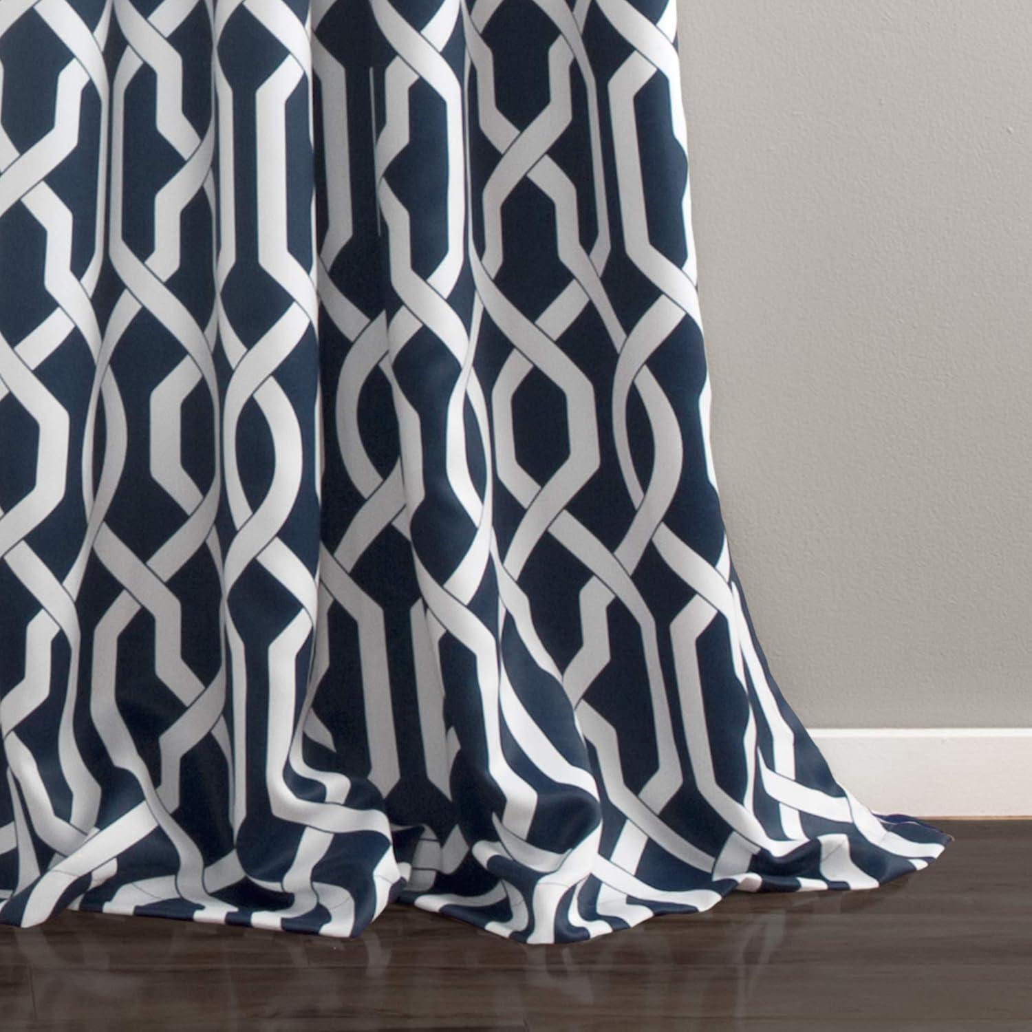 Lush Decor Trellis Polyester Room Darkening Curtain Pair (Set of 2)