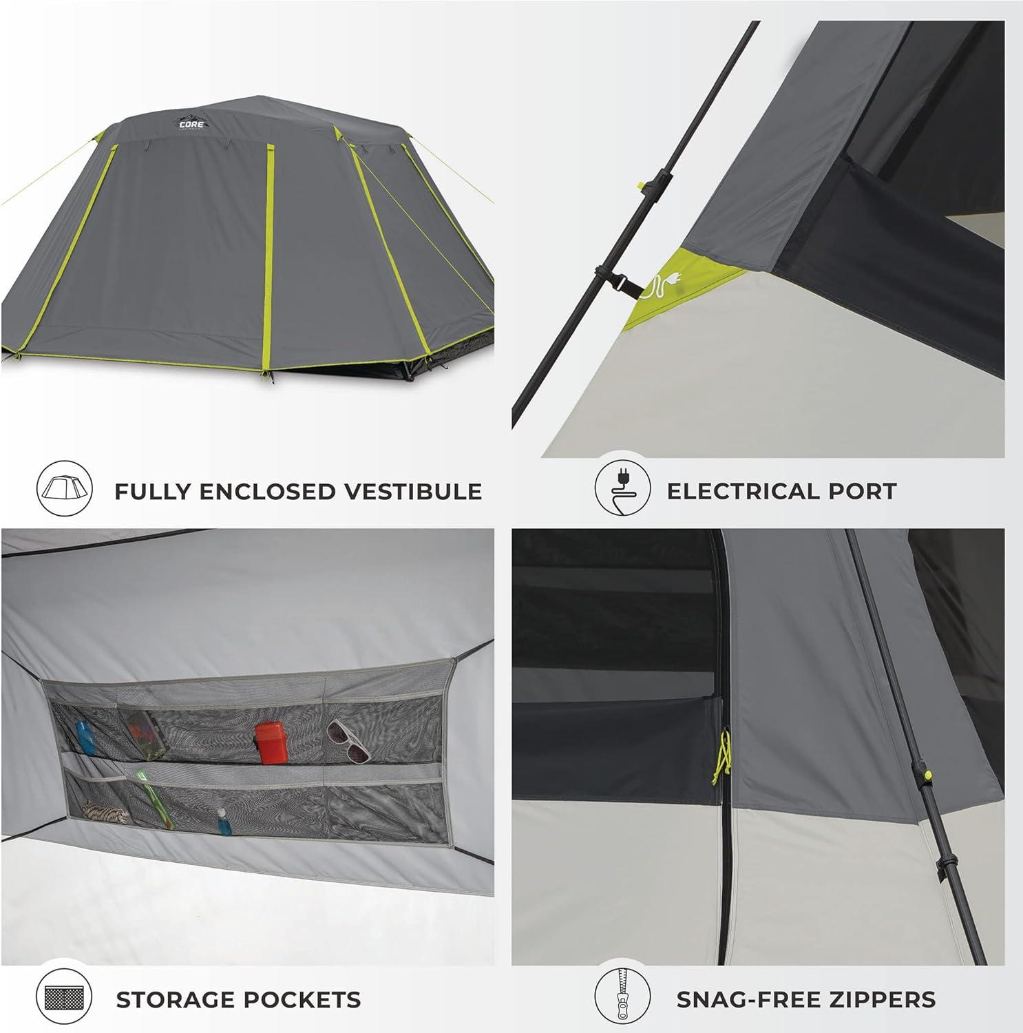 CORE Equipment 6 Person Instant Cabin Tent w/ Full Fly