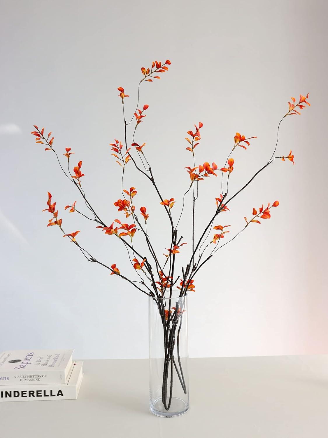 3pcs Artificial Ficus Branches - Lifelike Greenery for Vase | Faux Eucalyptus Banyan Twig Plants for Home, Wedding & Office Decor -