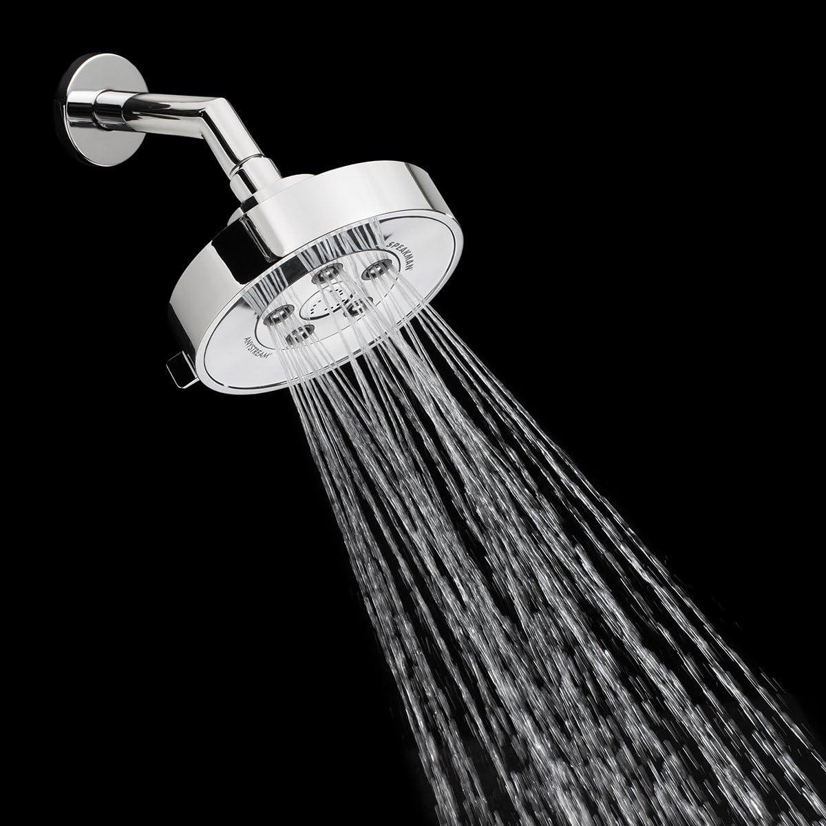 Polished Chrome Multi-Function Wall Mounted Shower Head