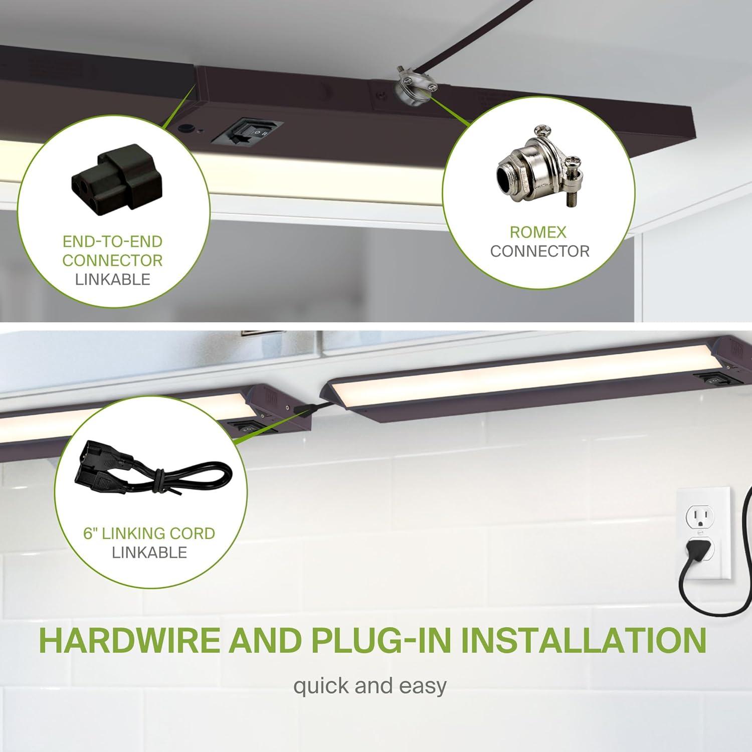 Bronze 24-Inch Dimmable LED Under Cabinet Light