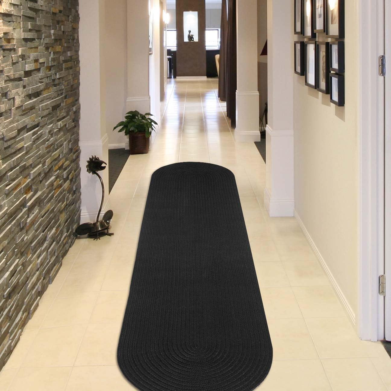 Superior Braided Indoor/ Outdoor Area Rug, 2' x 8' Oval, Lagoon Breeze