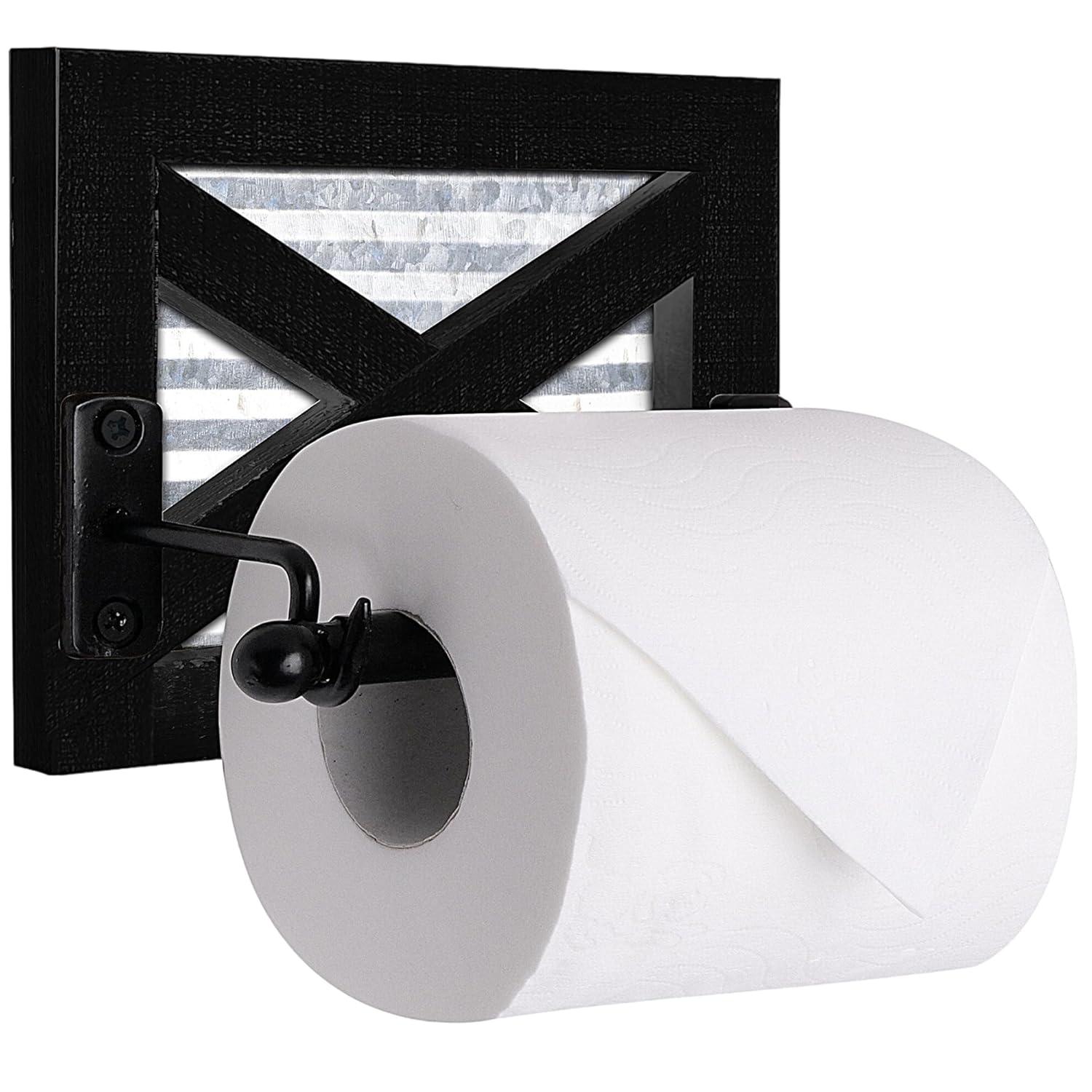 Wall Mount Rustic Farmhouse Toilet Paper Holder