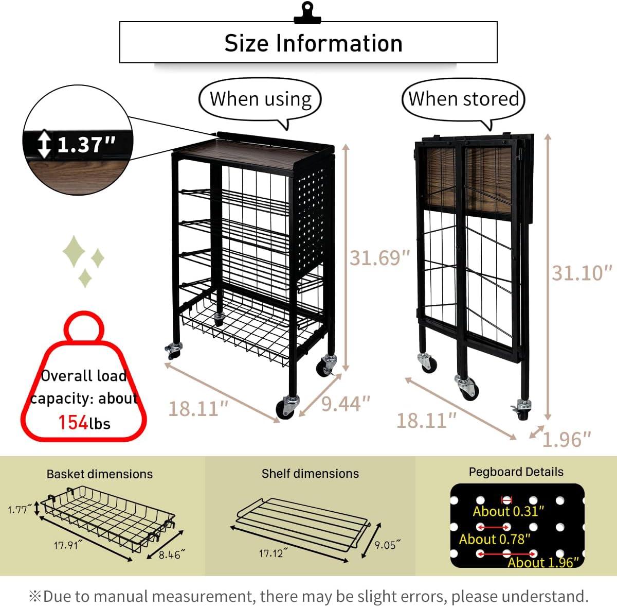 Lumizone Foldable Book Cart 6-Tier Large Capacity Bookshelf Single Sided V-Shaped Sloped Shelves With brake Wheels With PegBoard Slim Rolling Utility Cart Storage Rack, Home Shelves and Office(Black)