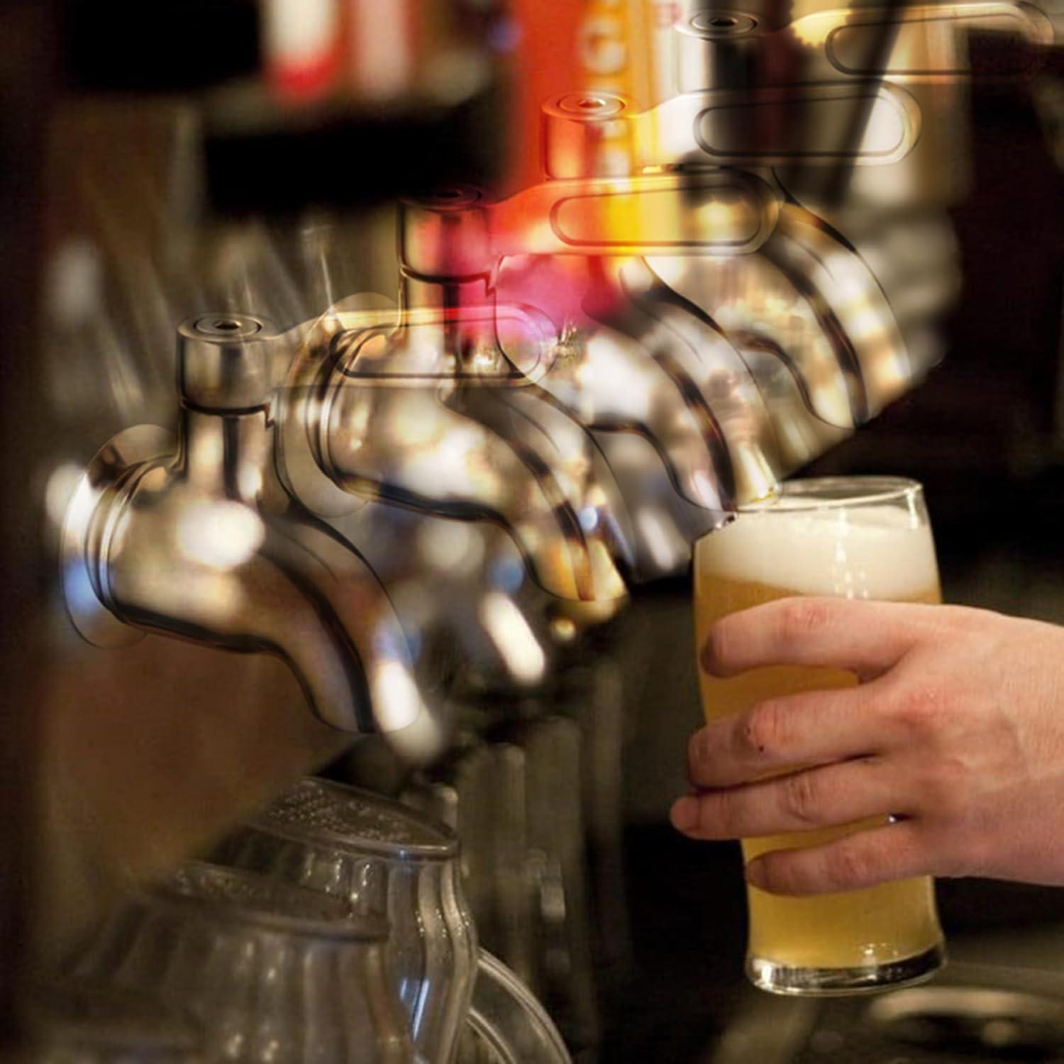 Polished Stainless Steel Beverage Dispenser Replacement Spigot Set