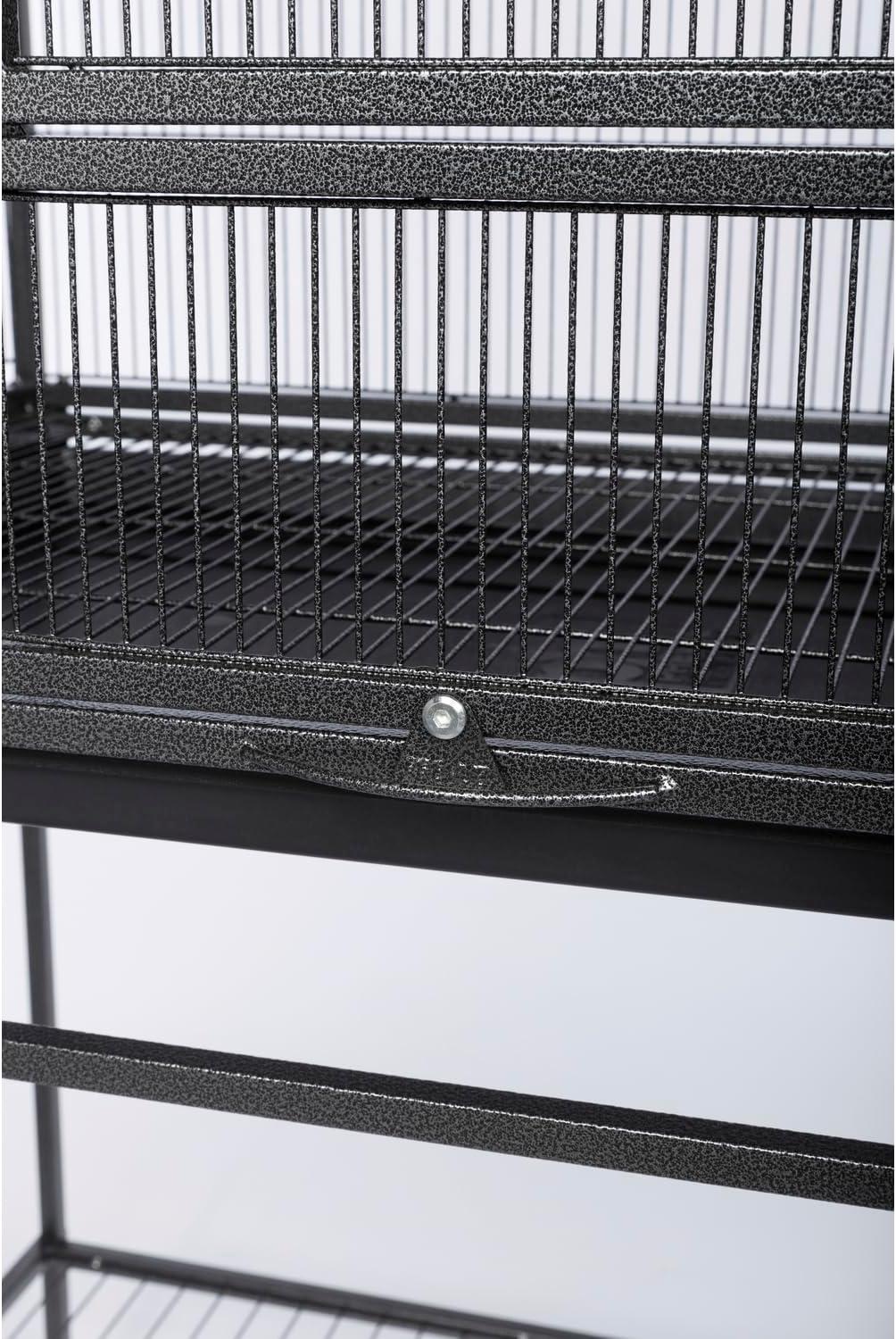 Prevue Pet Products Wrought Iron Flight Cage with Stand, Black Hammertone