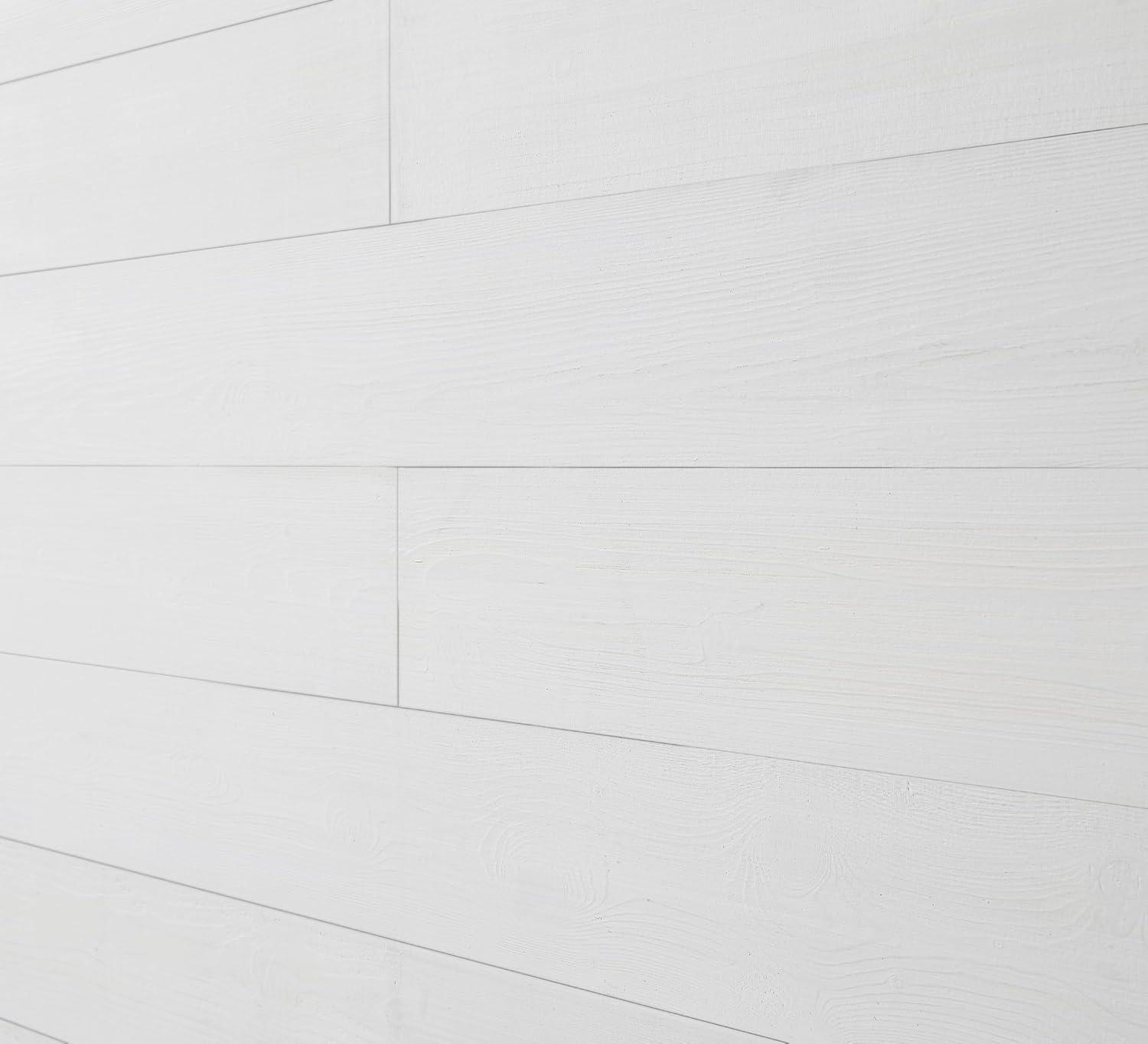 Premium White Peel and Stick Real Wood Wall Panels