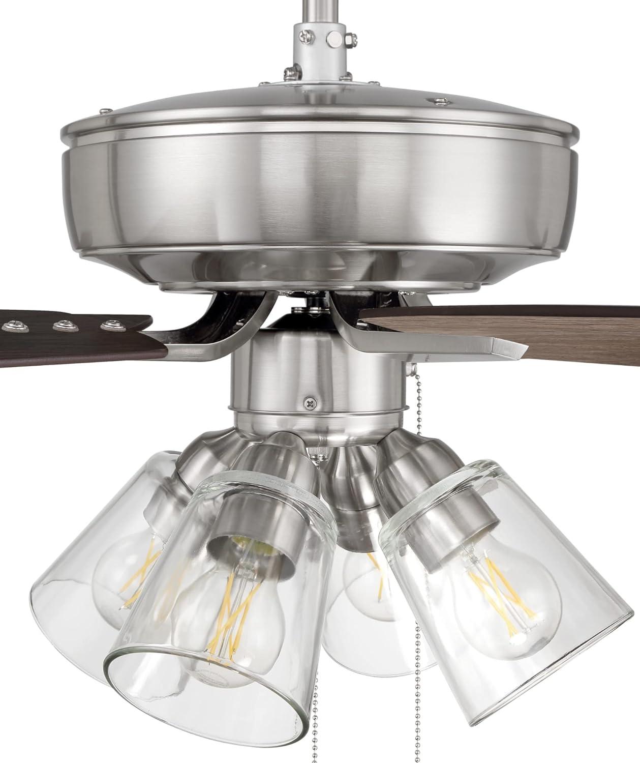 Pro Plus 104 Clear 4 Light Kit 52'' Ceiling Fan with Light Kit