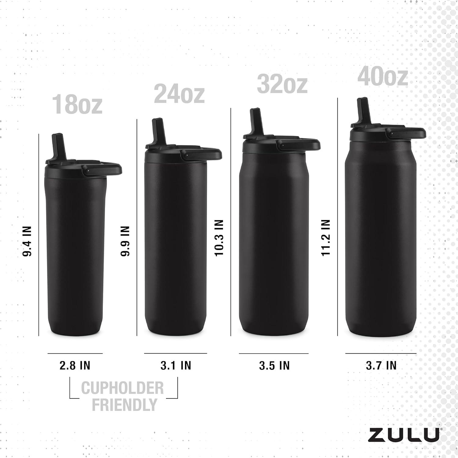 Zulu Base 32oz Stainless Steel Water Bottle - White