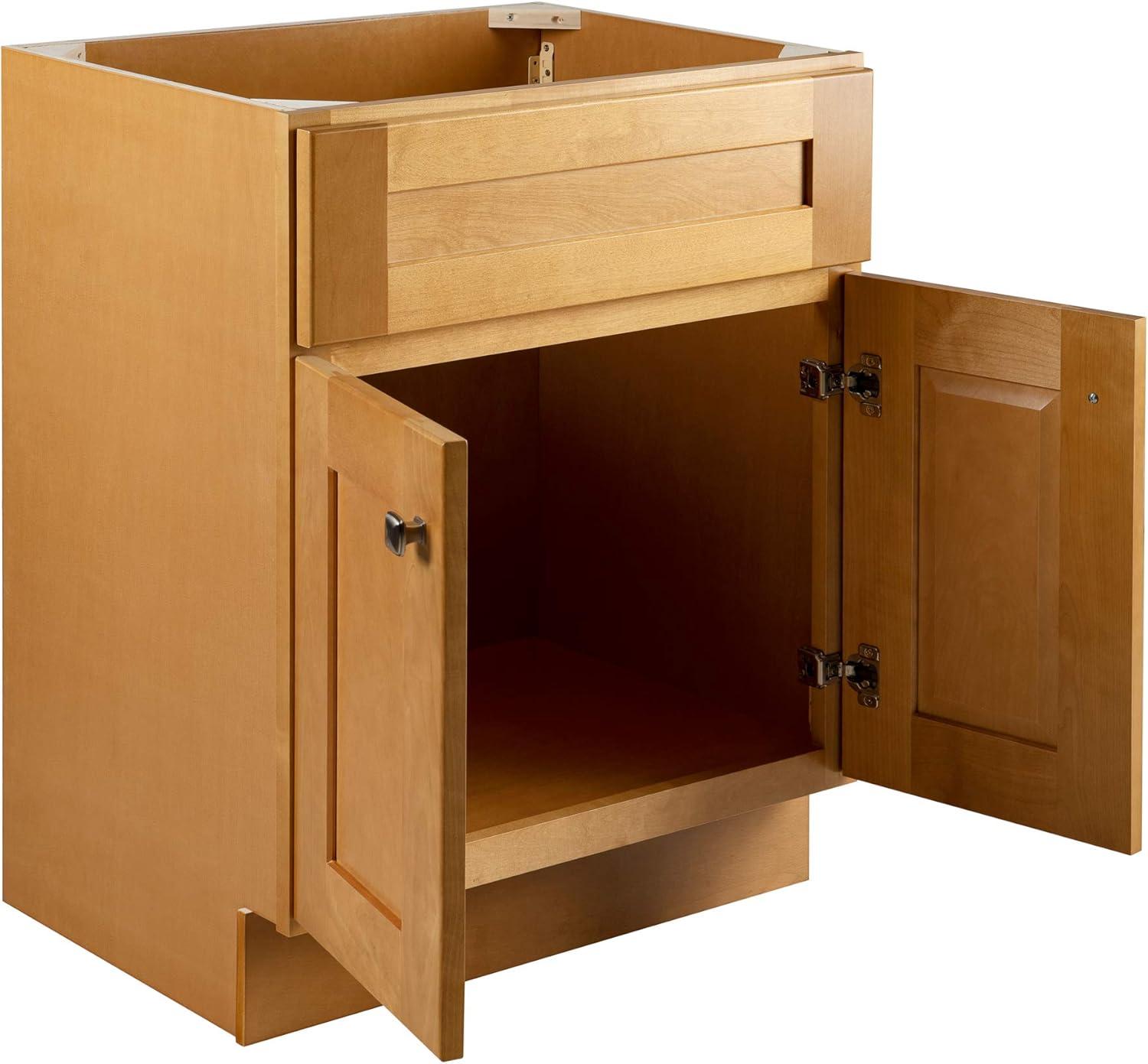 Design House Brookings 24 Inch Bathroom Vanity, Ready to Assemble, Solid Wood, Sherwin Williams – Design House, 587063