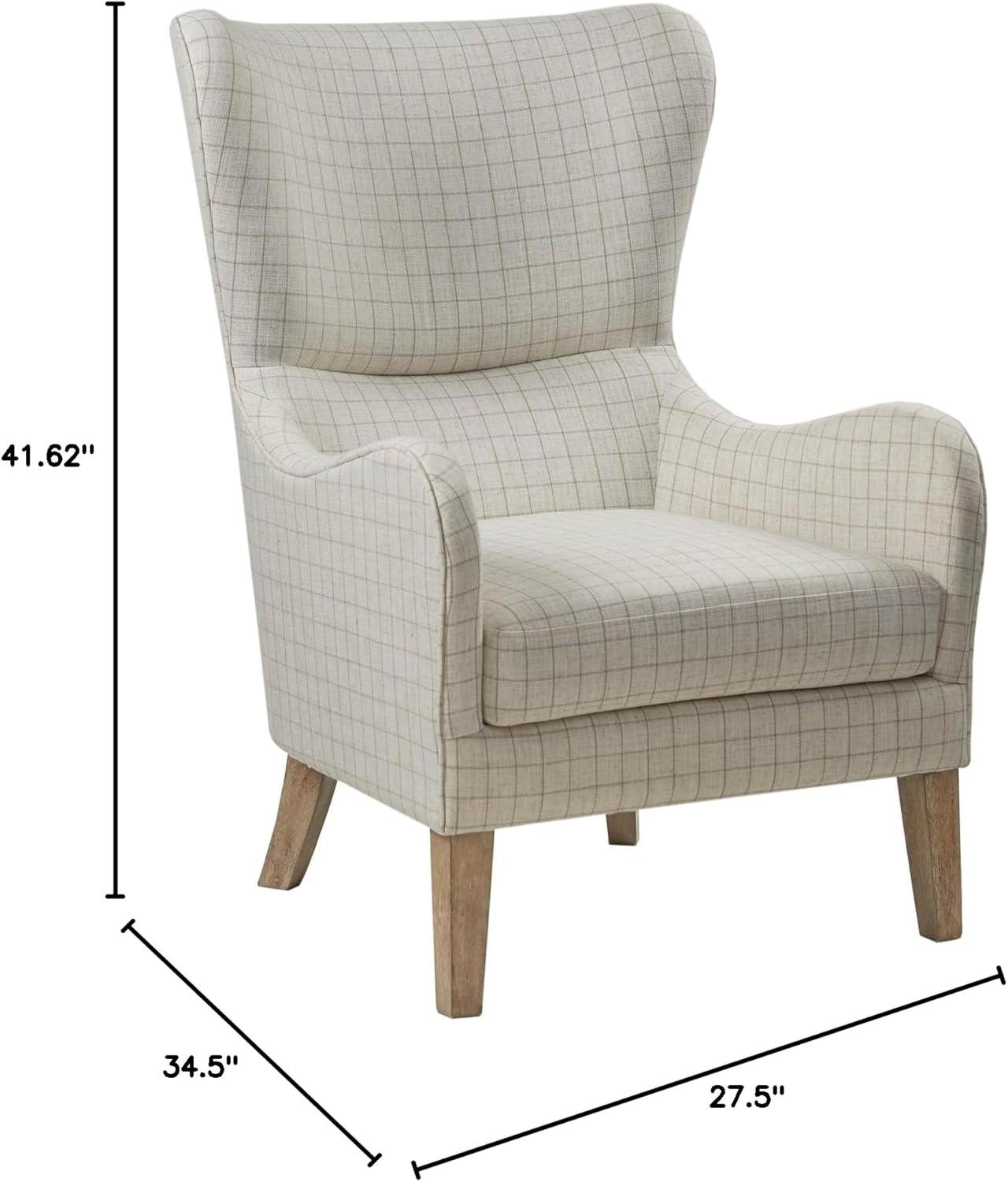 Aria Swoop Upholstered Wing Chair