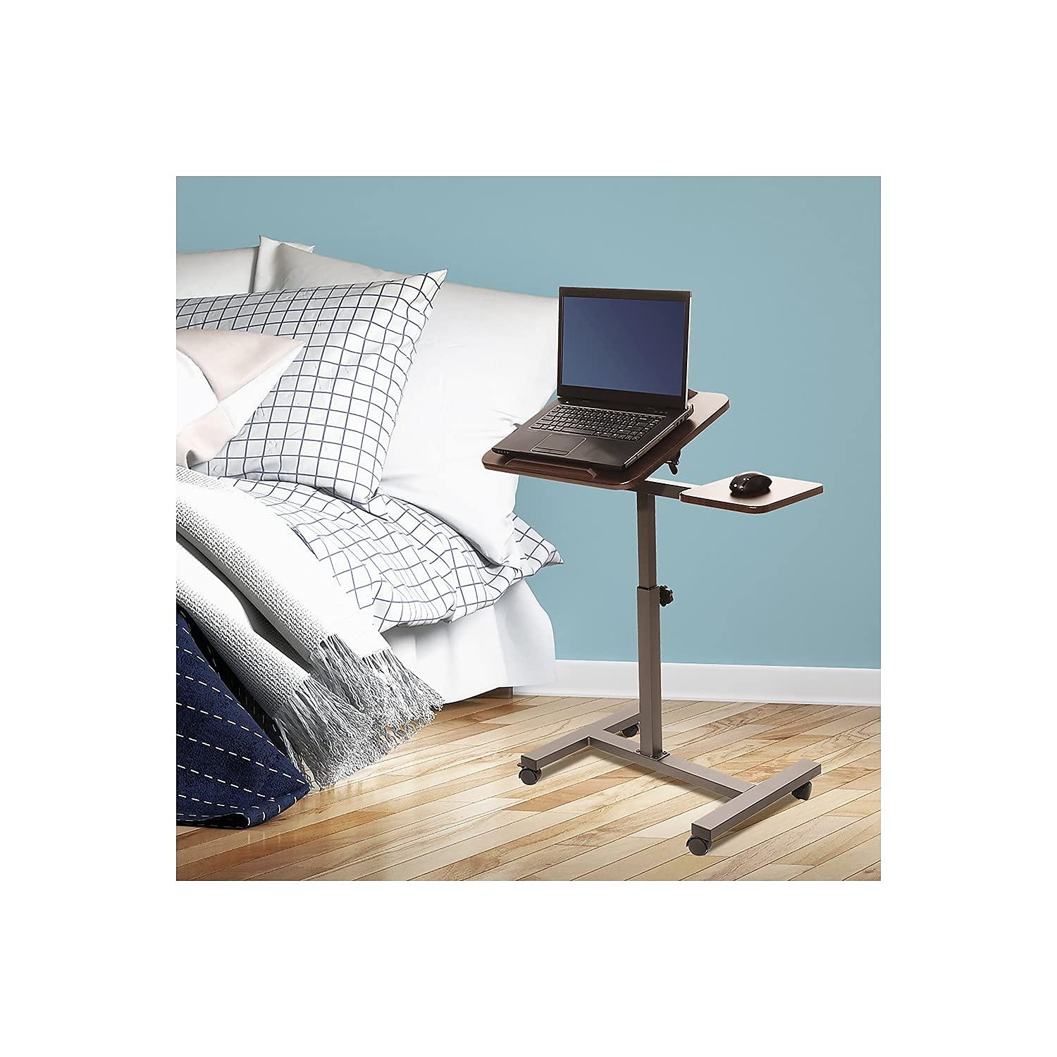 Seville Classics airLIFT Adjustable Height Rolling Tiltable Desk with Mouse Stand
