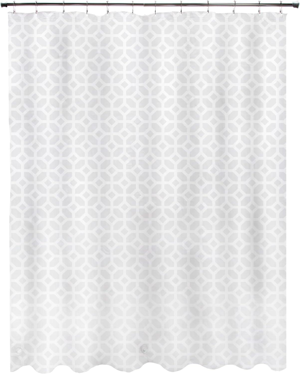 Geometric Frost Medium Weight PEVA Shower Curtain Liner 70" x 72"