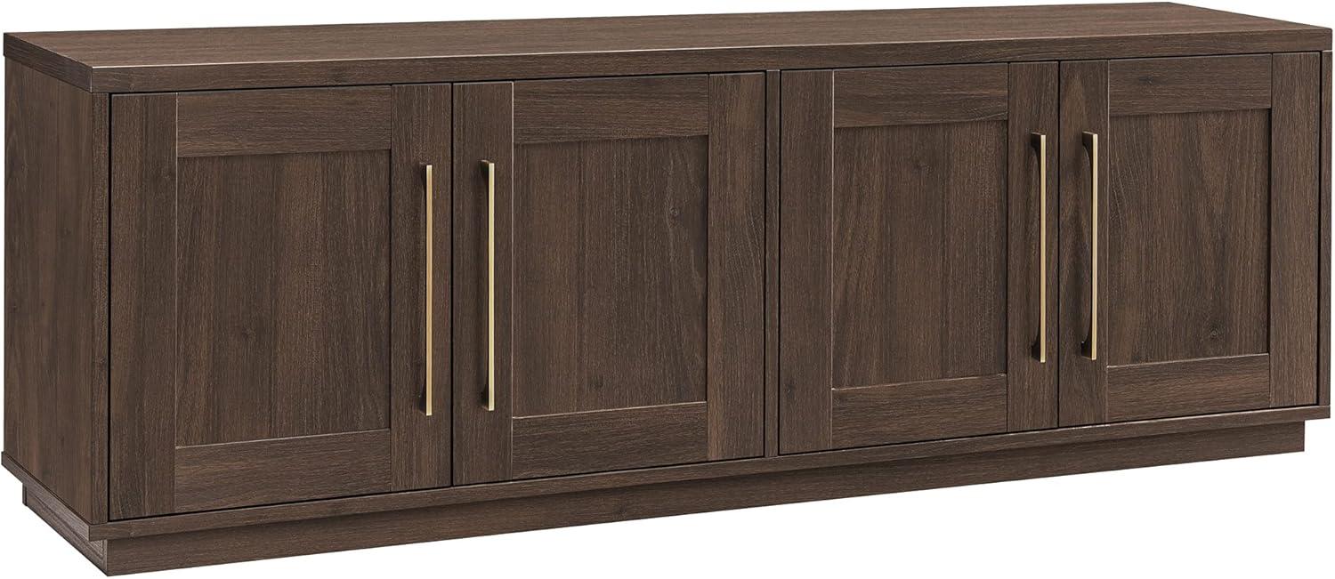 Evelyn&Zoe Tillman Rectangular TV Stand for TV's up to 75", Alder Brown