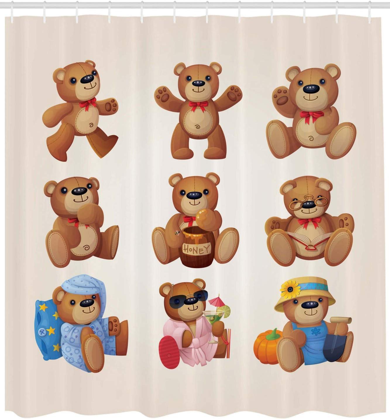 Ambesonne Shower Curtain with Hooks Included