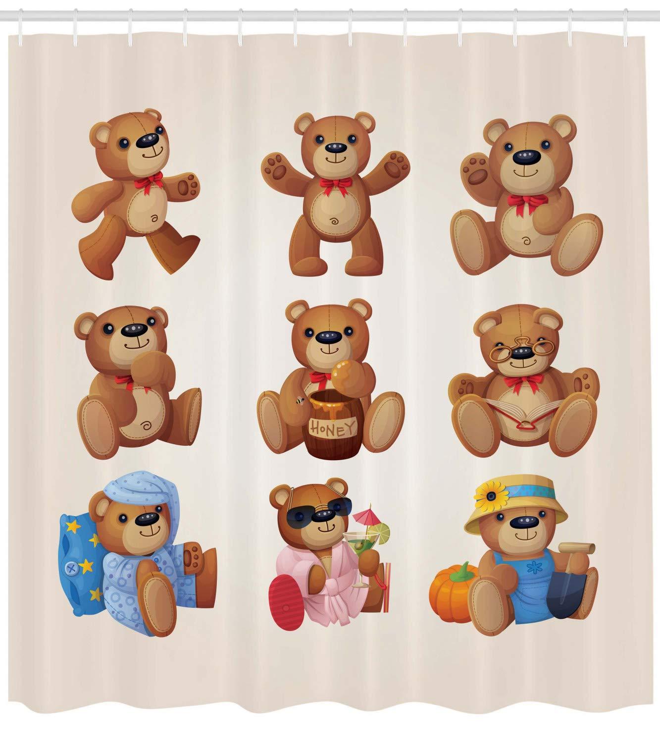 Ambesonne Shower Curtain with Hooks Included