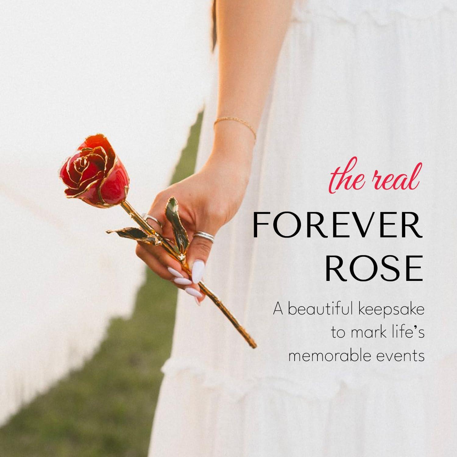 24K Gold Dipped Rose, Unique & Everlasting Real Hand Dipped in 24K Gold Rose, 11” to 12”