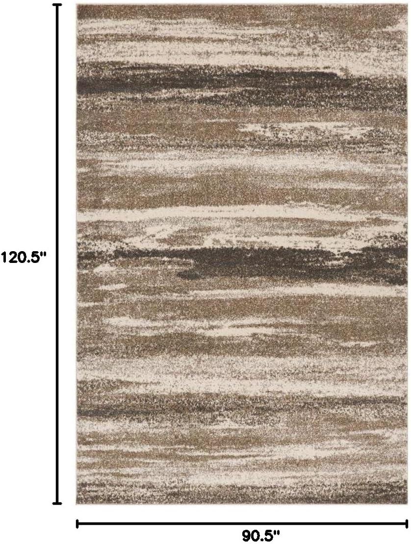 Abstract Blue/Beige/Gray Area Rug