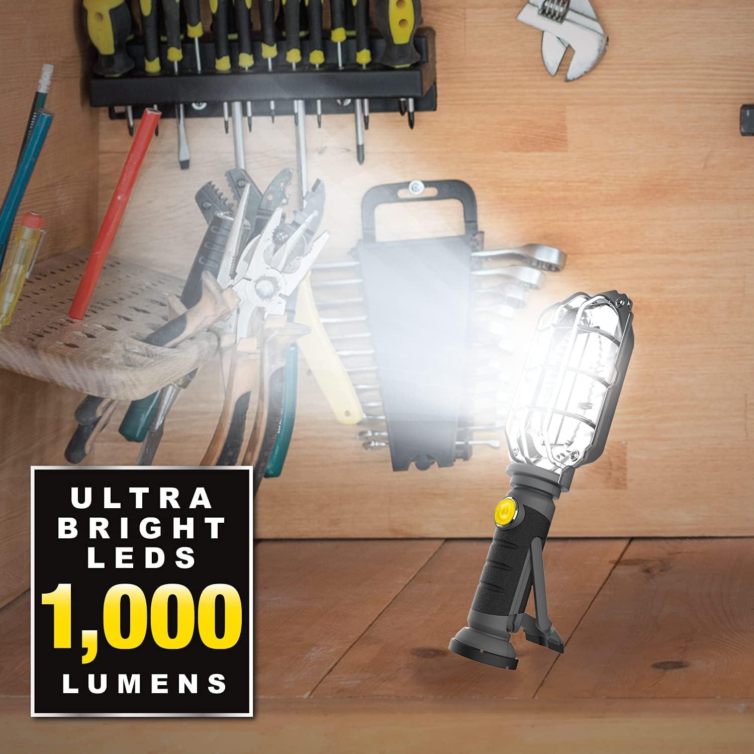 Ultra-Bright Cordless 1000 Lumens LED Work Light with Magnetic Base