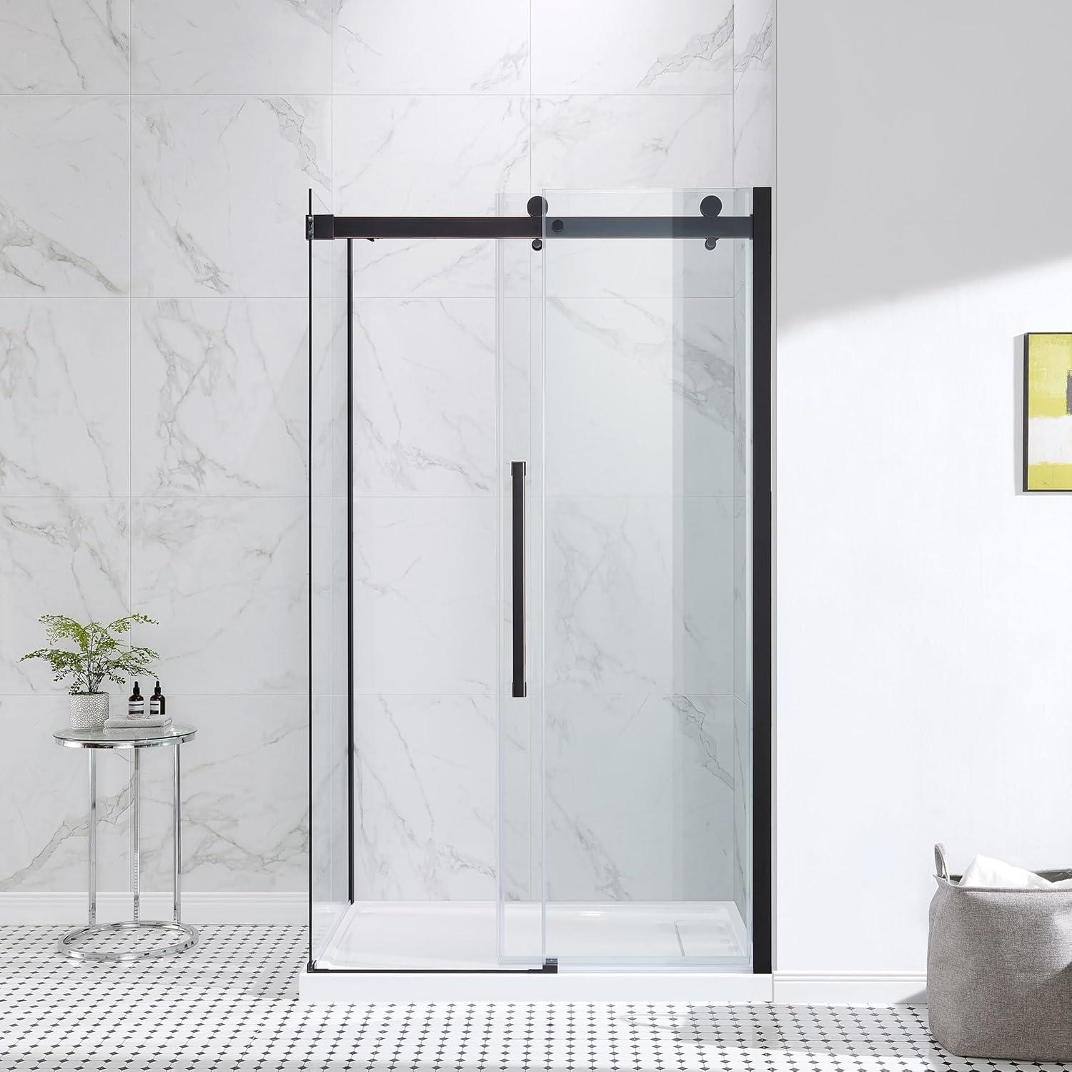 OVE Decors Bel Soft Close Stainless Steel 3-Piece 32-in x 48-in x 81-in Base/Door Corner Shower Kit