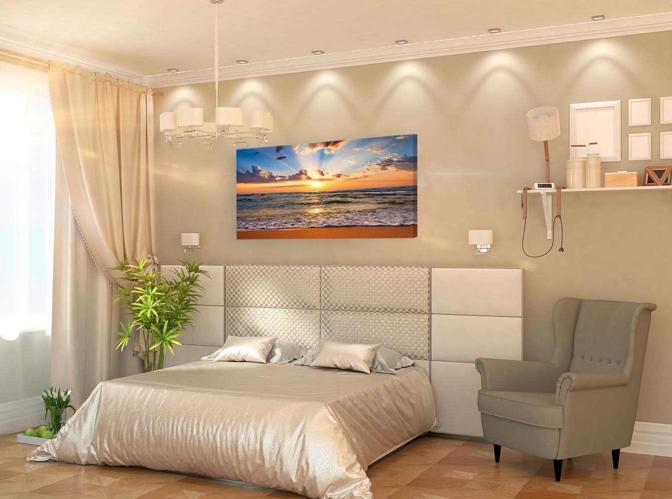 Sunrise Ocean Beach Landscape Canvas Print, 40 x 20 inches