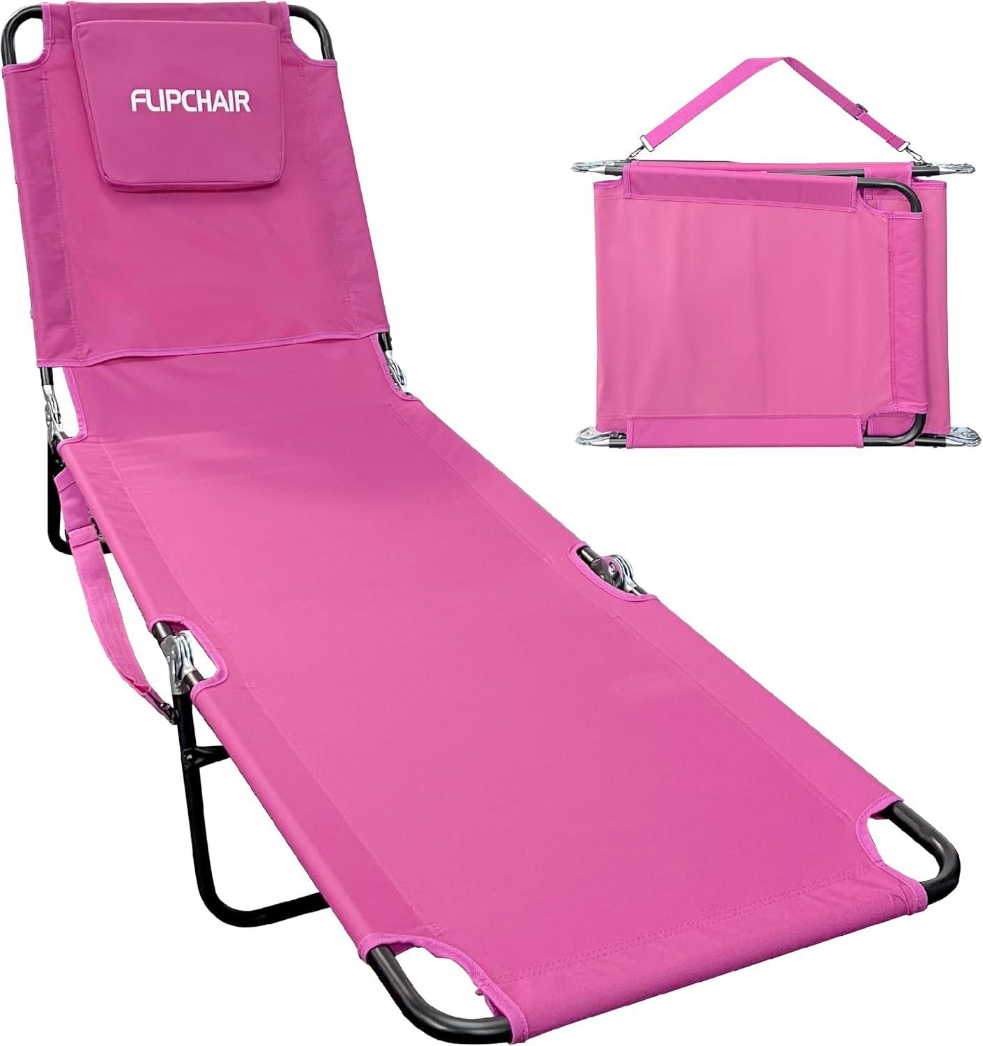 EasyGo Products Adjustable Pool Chair Outdoor Chaise Lounges Set of Black