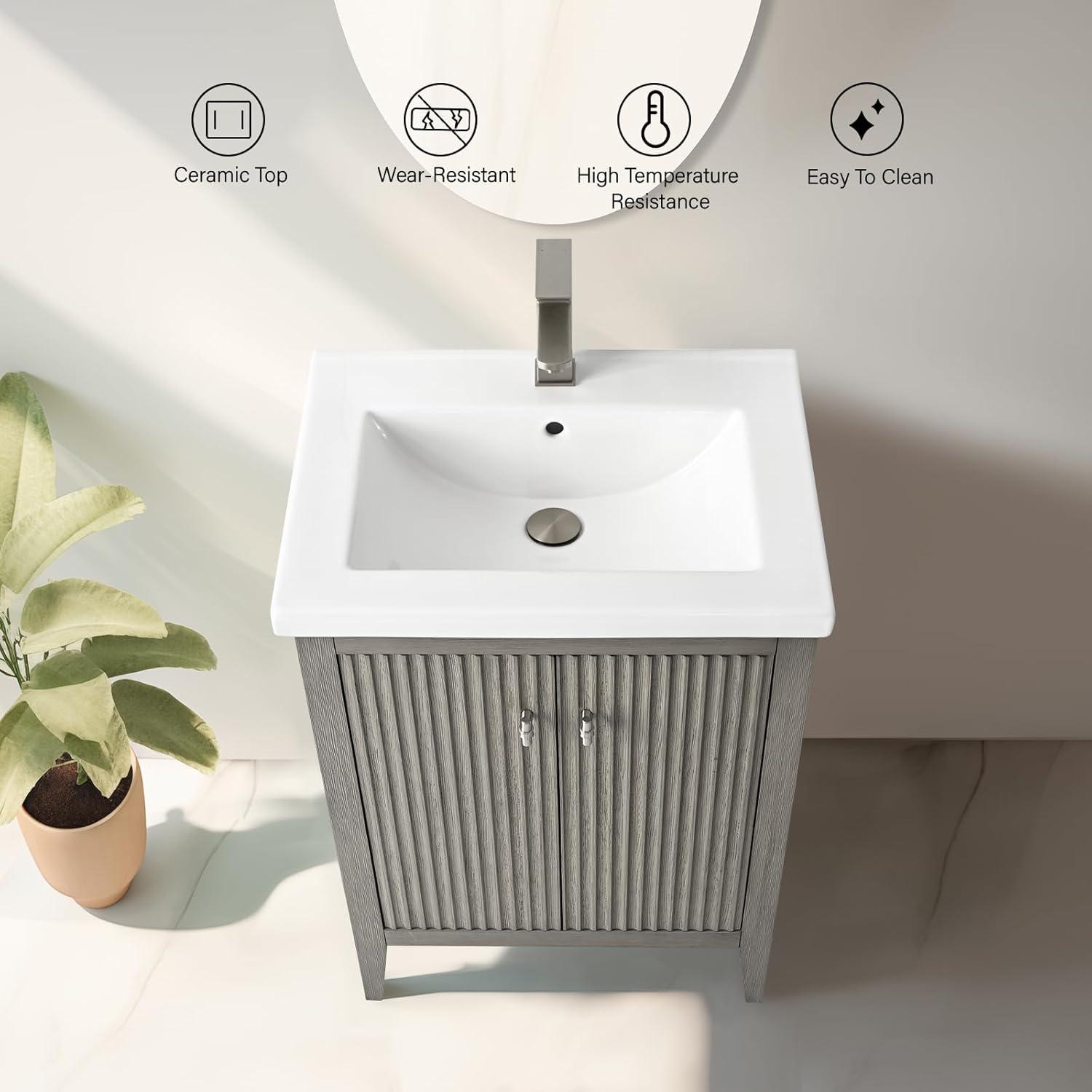 24" Single Bathroom Vanity Set