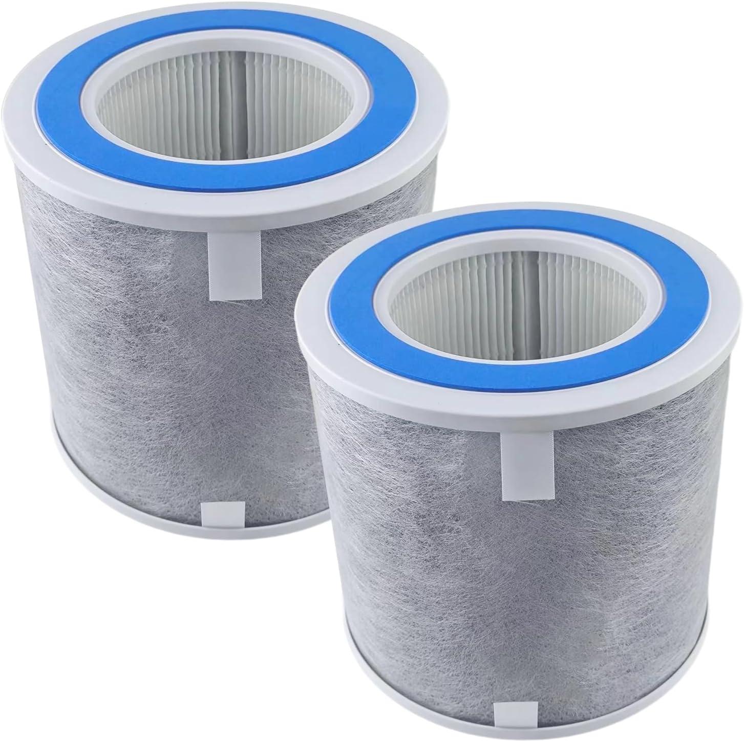 2-Pack Gray and Blue HEPA Air Purifier Replacement Filters