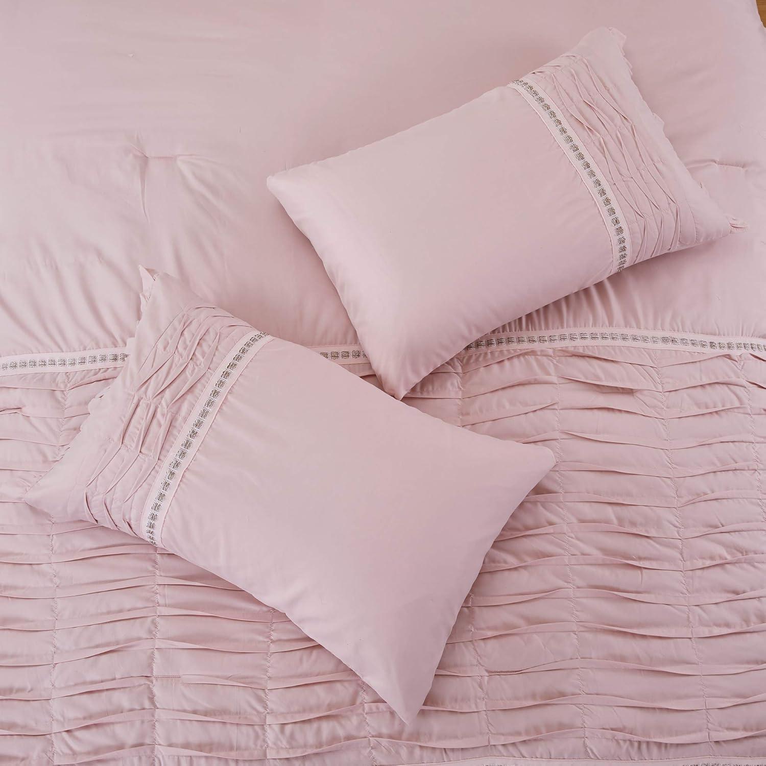 Mauve King Size Reversible Microfiber Comforter Set